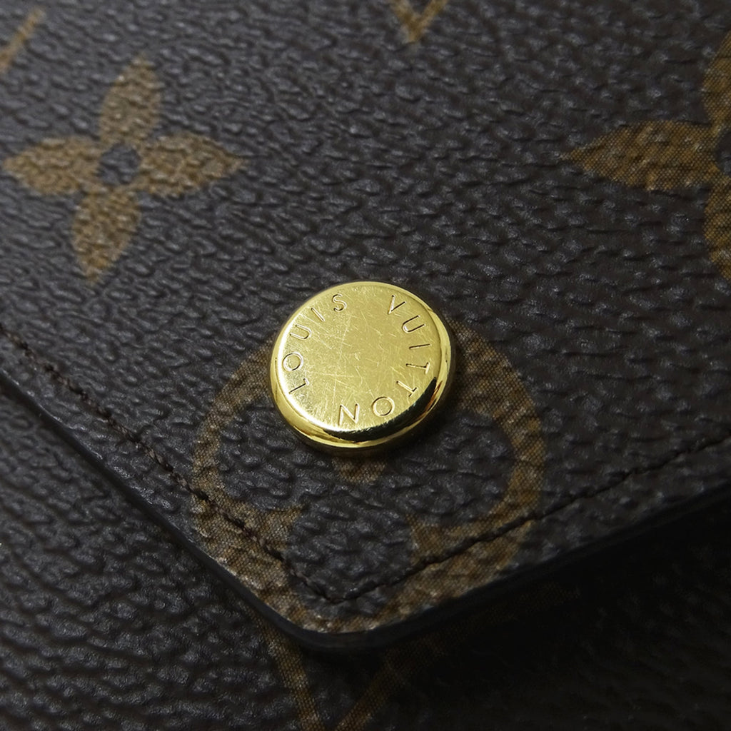 Louis Vuitton Monogram Tri-fold Wallet, Women's Portefeuille Victorine, Fuchsia, M41938, Brown, Pink, Purple, Mini Wallet