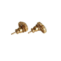 Christian Dior Clair D Lune Pearl Stud Earrings, Gold, Women's, Luxs, Pre-owned Brands — Like New