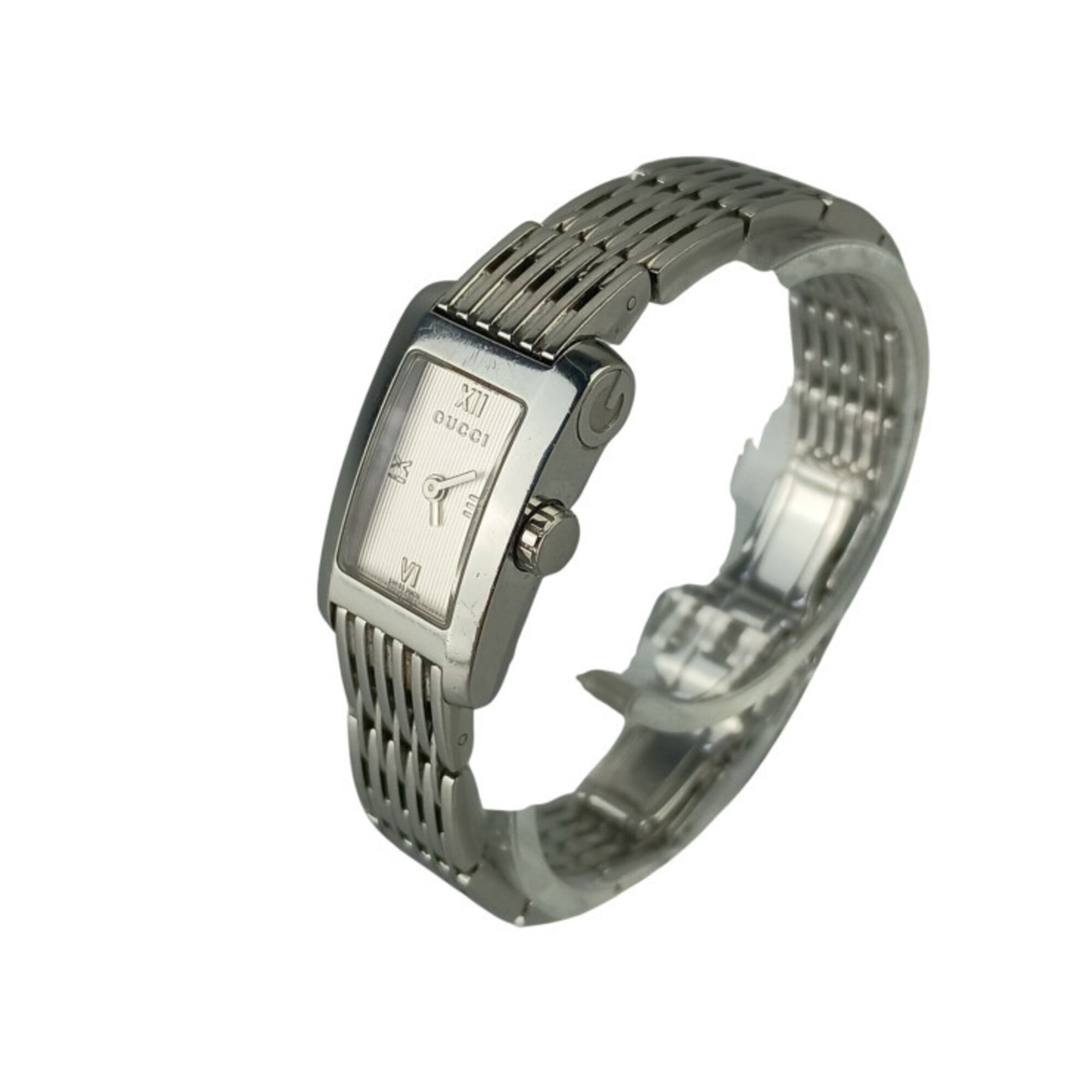 GUCCI G-Metro 8600L Silver Stainless Steel Women's Watch, 2 Hands, Quartz — Good