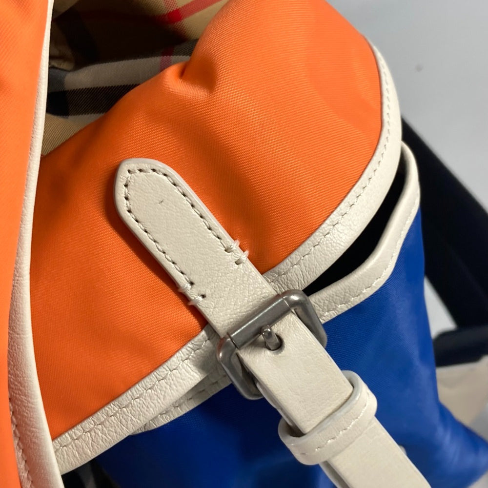 Burberry 4078448 Bag Backpack Backpack Beige Orange x blue — Like New