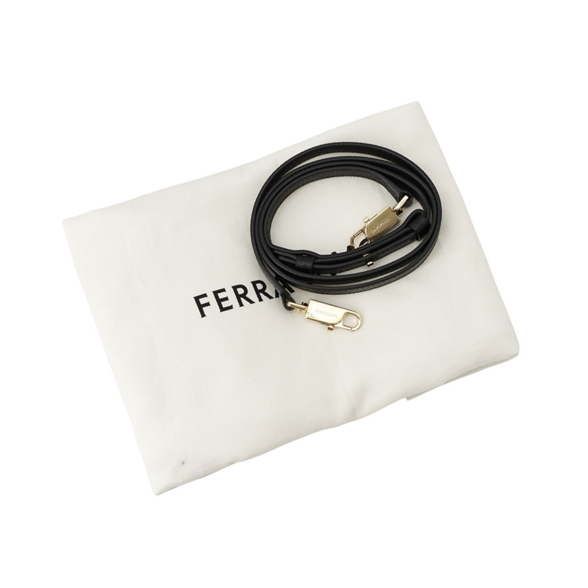 Salvatore Ferragamo handbag New Studio Box S 21A210 2-way black for women — Like New