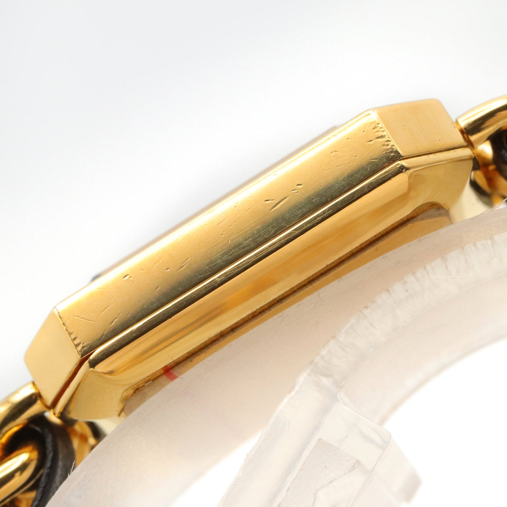 Chanel CHANEL Première M Watch, Gold Plated Leather, Women's, Black, H0001 — Very Good