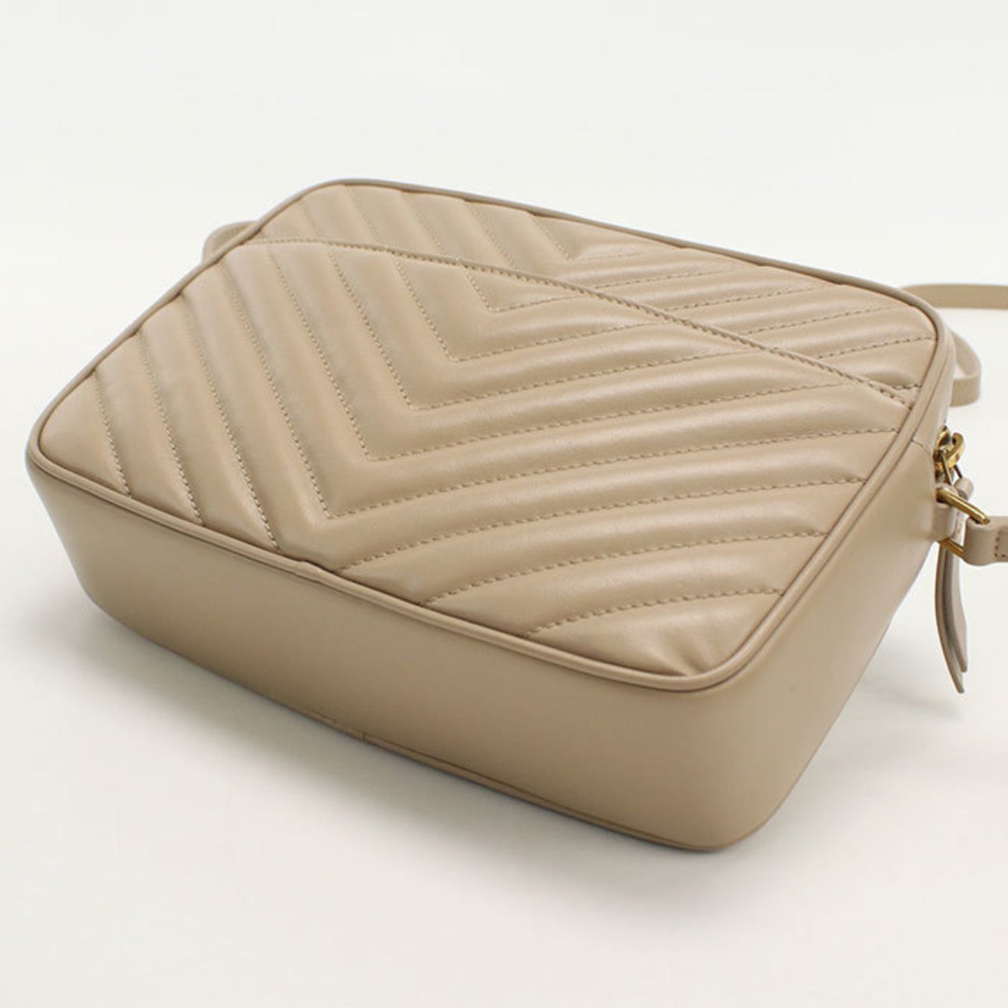 SAINT LAURENT Crossbody Shoulder Bag 761554 Camera Lou Women's Beige