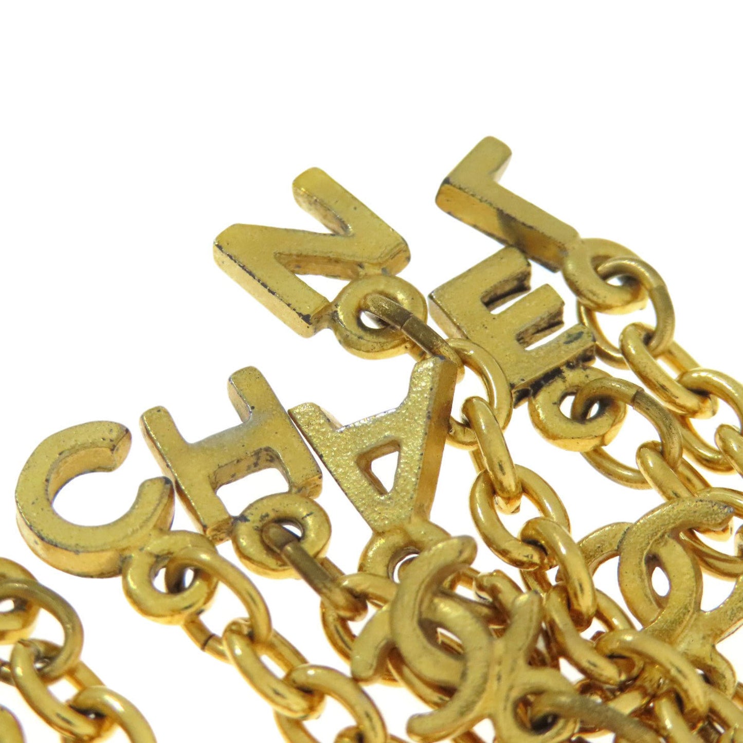 Chanel logo chain earrings in metal for women