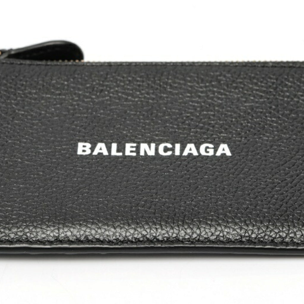 Balenciaga BALENCIAGA Coin Card Holder Case 637130 Kataoshi Leather Black E-159488