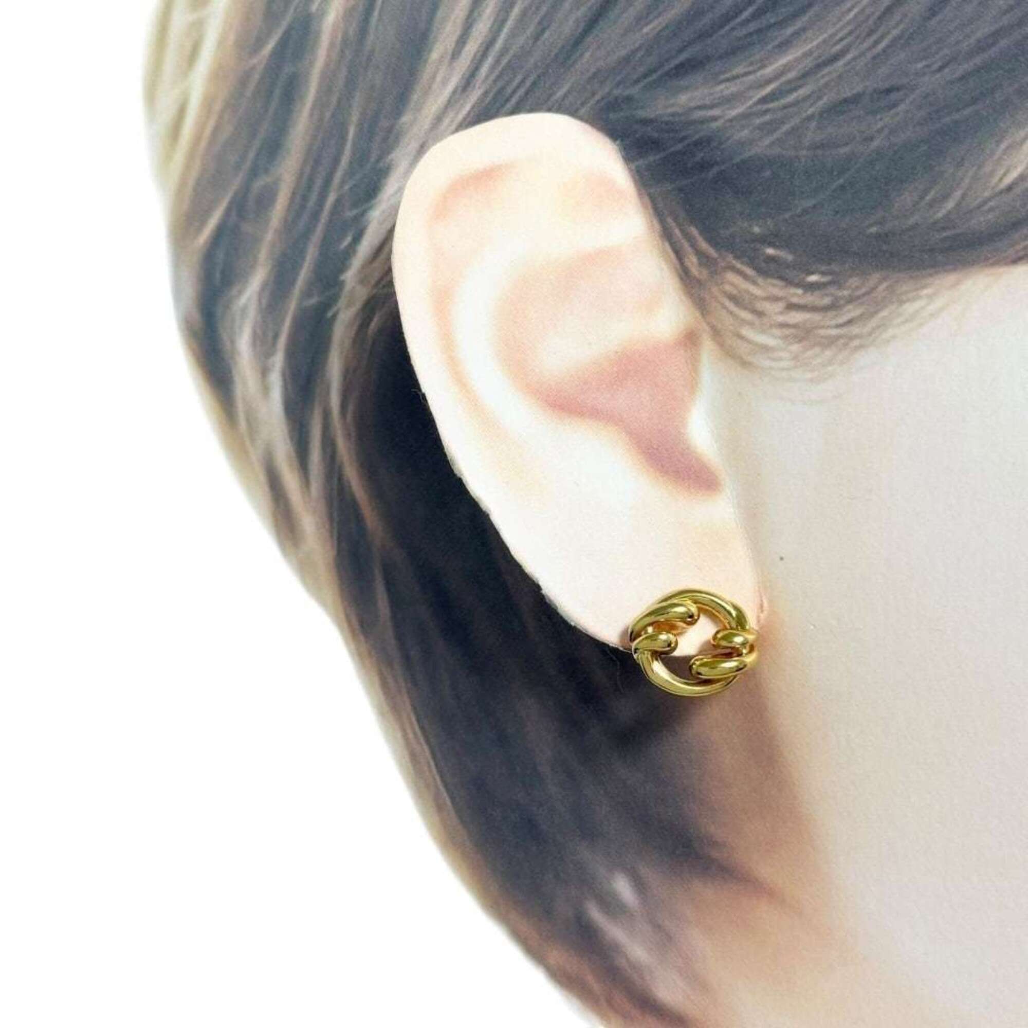 Fendi Women's Filo Stud Earrings, Gold — Like New