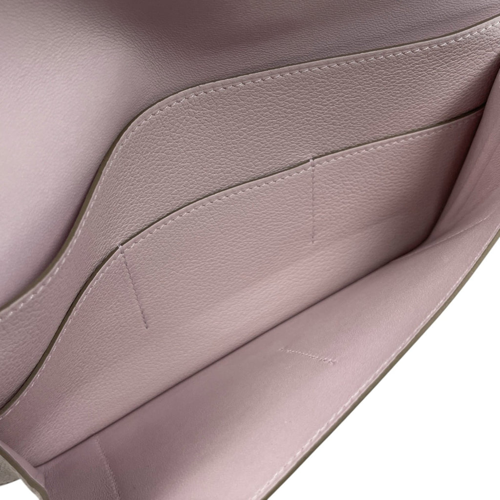 Hermes Hermès Dogon GM Bifold Long Wallet in Evercolor Mauve Pale, Women's