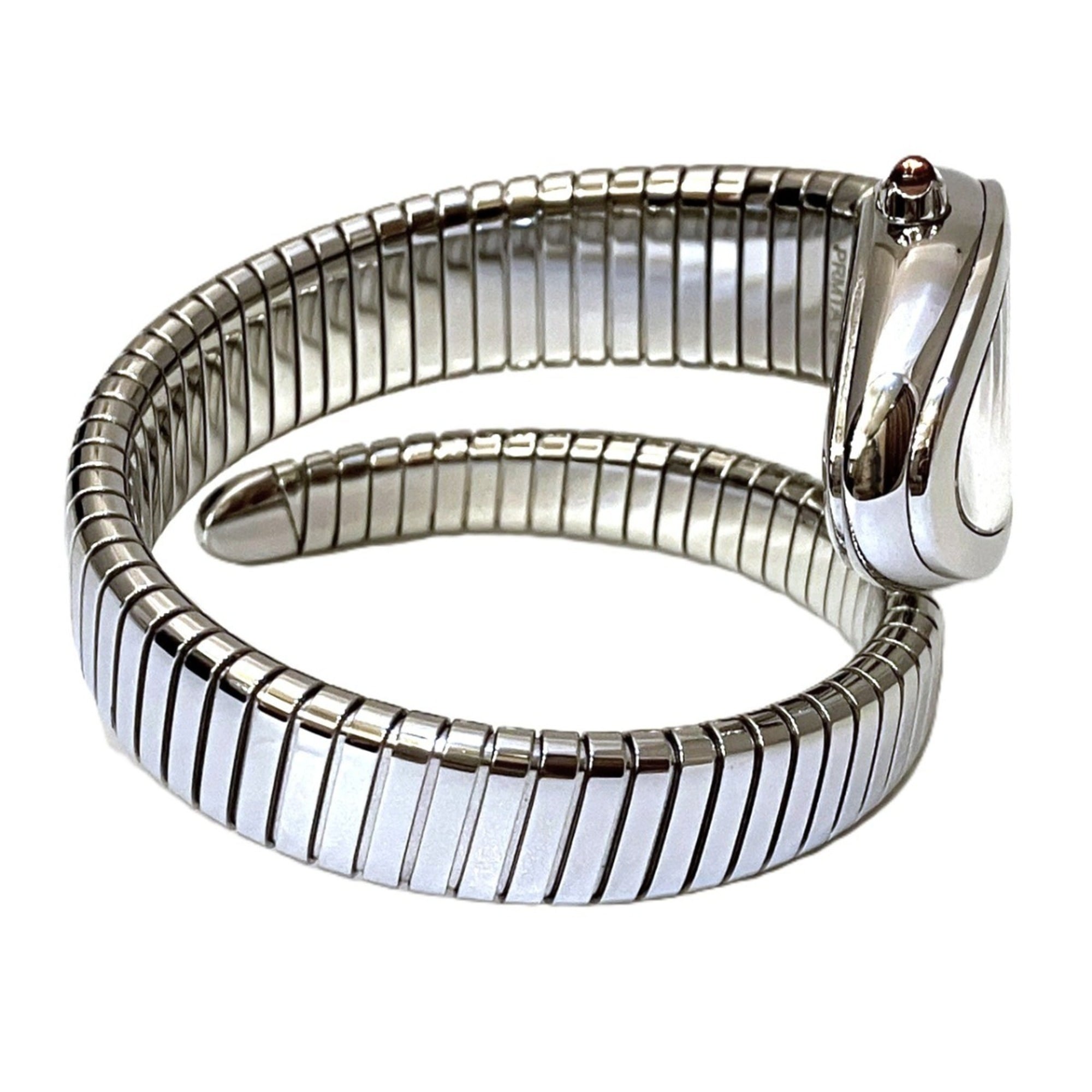 Bulgari BVLGARI Serpenti watch, total weight 61.2g, stainless steel, quartz movement, silver dial, SP35S — Good