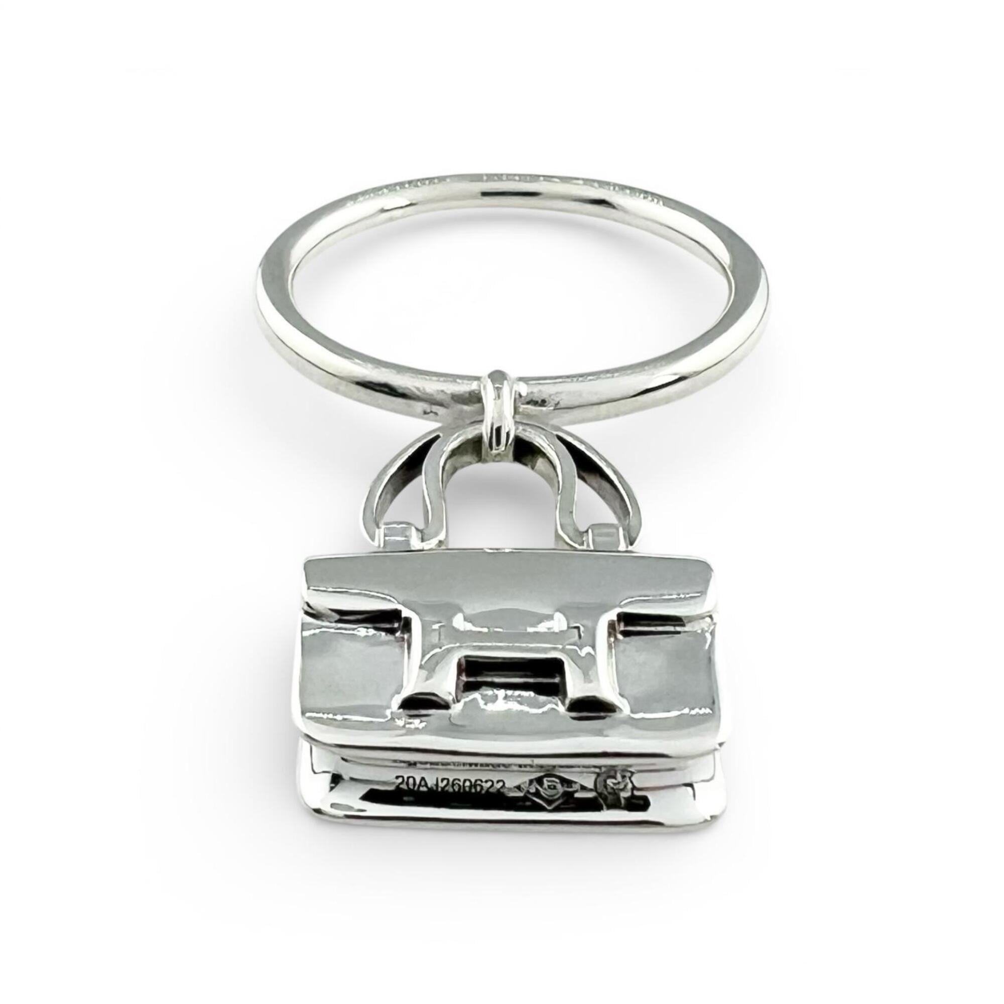 HERMES Amulette Constance Ring, AG925, 2020 model, Silver, Size 54, Made in France, Weight: 6.8g, Women's — Like New