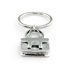 HERMES Amulette Constance Ring, AG925, 2020 model, Silver, Size 54, Made in France, Weight: 6.8g, Women's — Like New