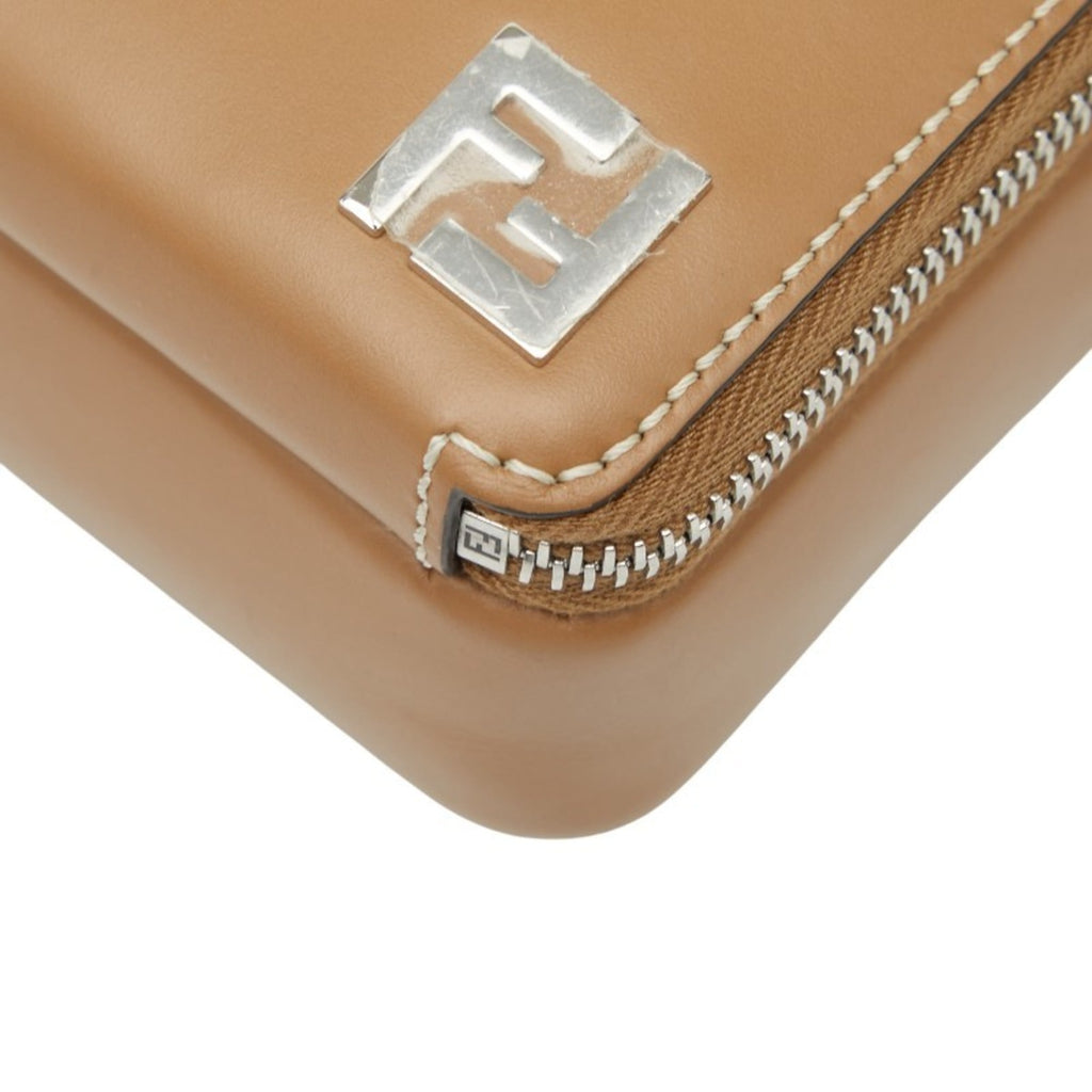 Fendi FF Organizer Camera Case Crossbody Shoulder Bag 7M0357 Brown/Black Leather Women's FENDI