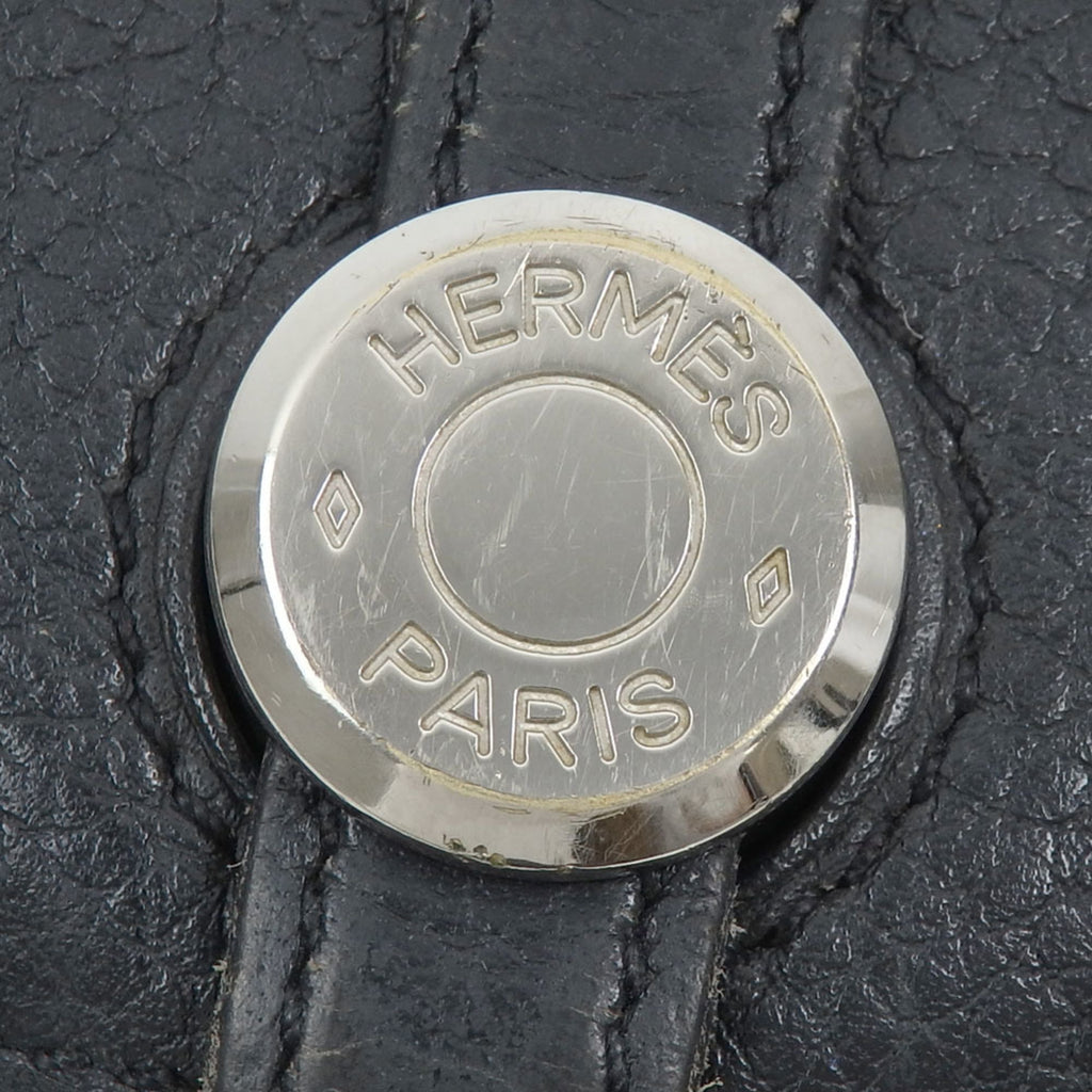 Hermes Hermès Dogon Long Bifold Wallet in Noir Black with Togo T Stamp, Made 2015, Leather, for Men and Women