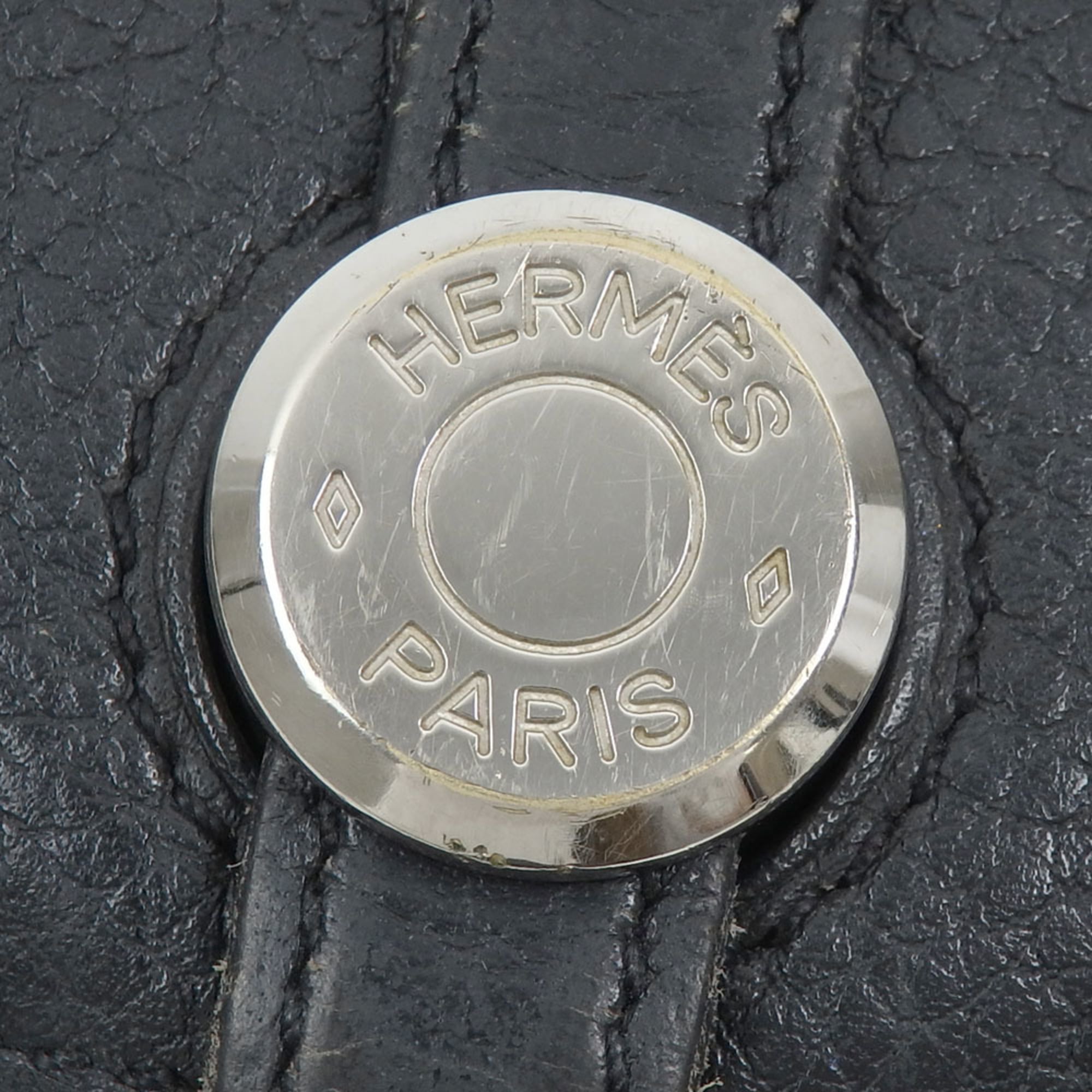 Hermes Hermès Dogon Long Bifold Wallet in Noir Black with Togo T Stamp, Made 2015, Leather, for Men and Women