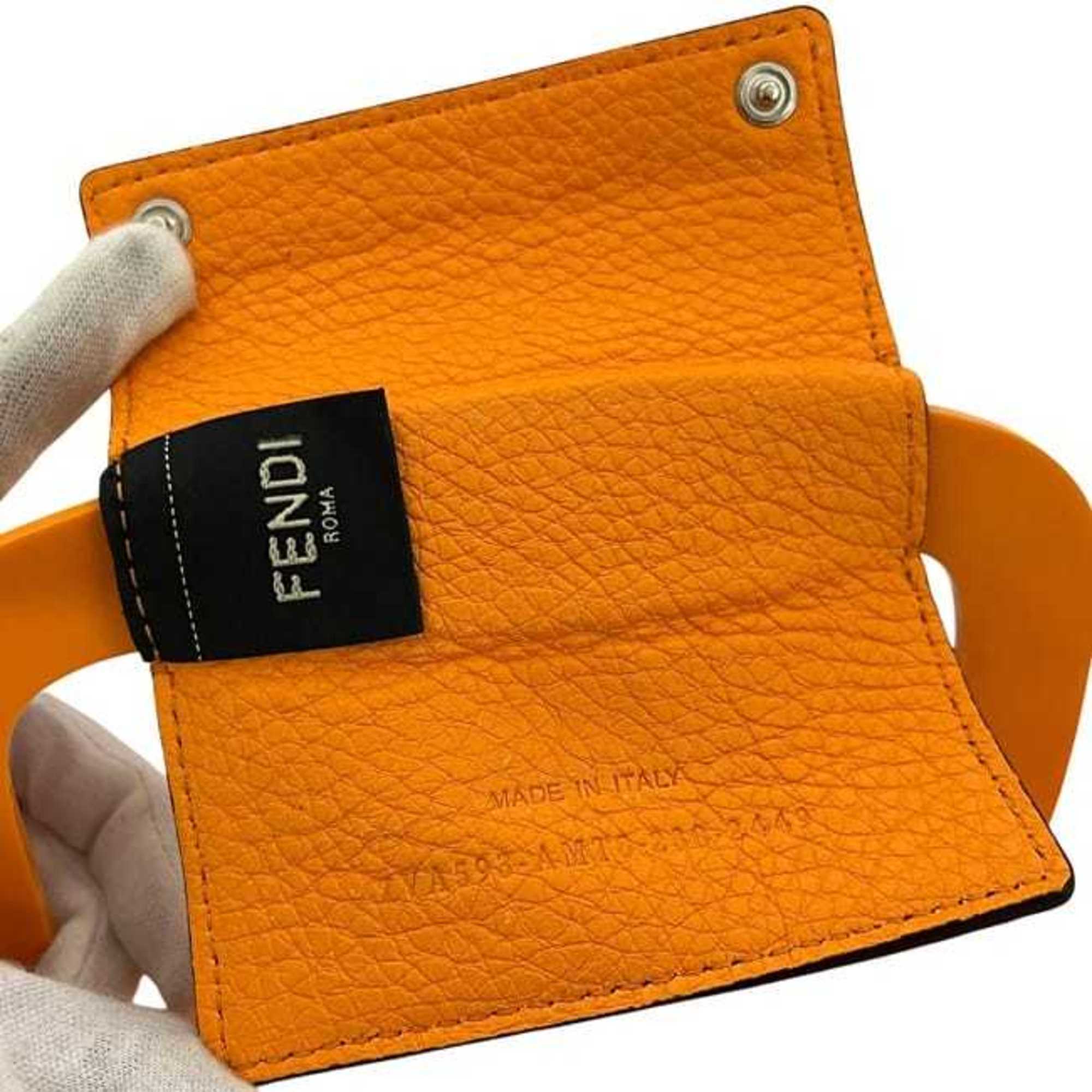 Fendi Bucket Bag ec-24659 Orange Peekaboo Forty 8 7VA593 Laundry Rubber Leather AMT8 238 3449 FENDI Large Turnlock Women's and Men's Line