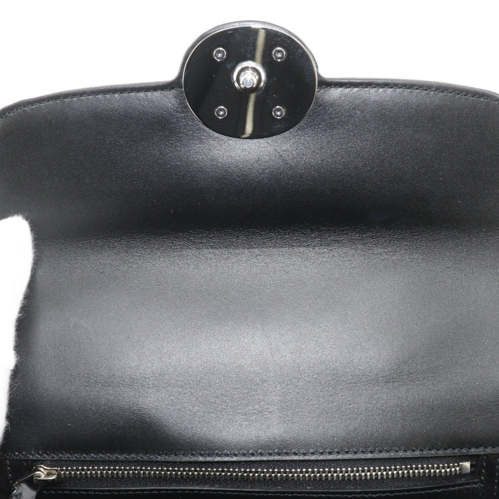 Gucci Petit GG Shoulder Bag, Double G, 2-Way, 739722, Leather, Black, Flap, GG, Women's — Like New