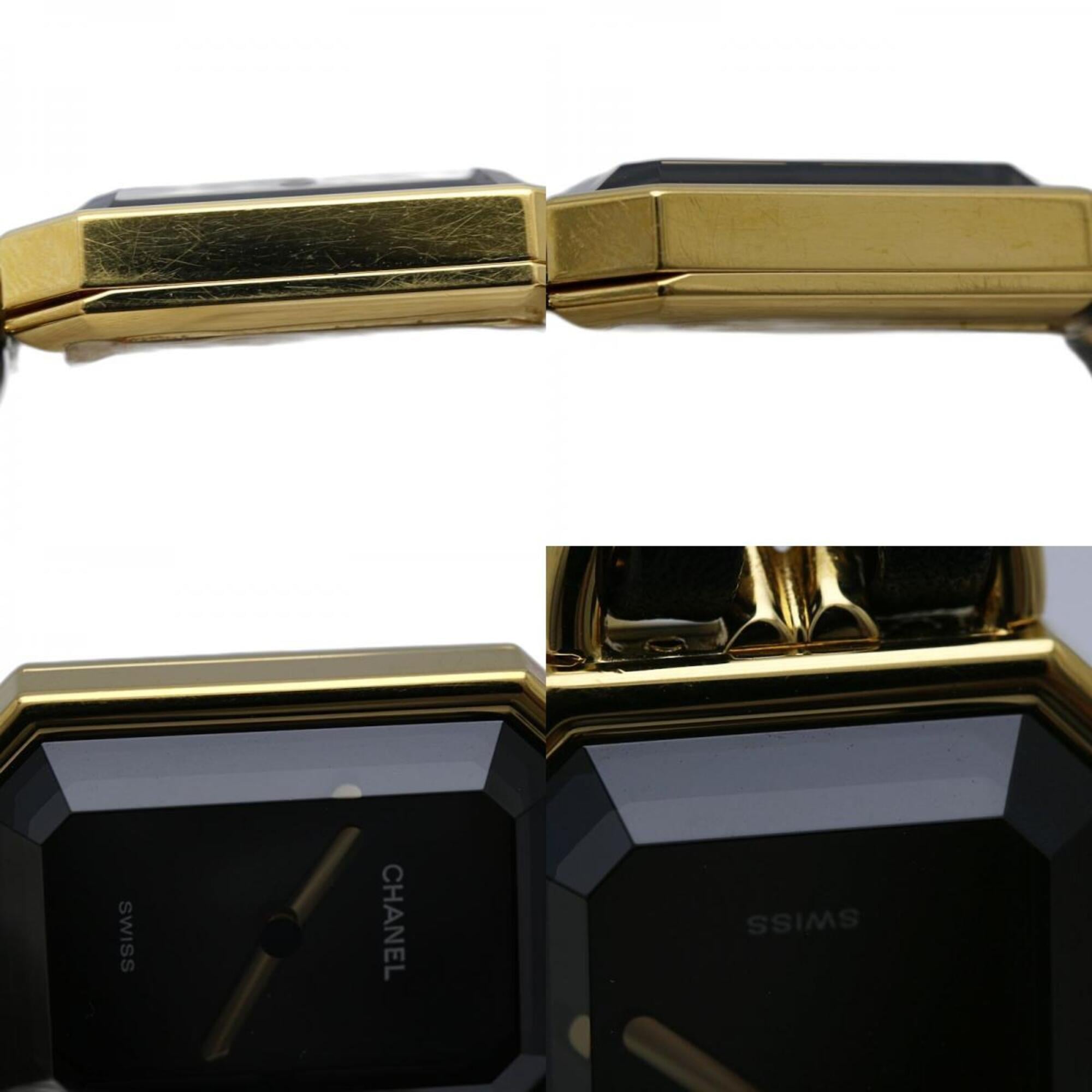 CHANEL Premiere S size H0001 483011001 Women's Watch GP (Gold Plated) x Leather 130517 — Good
