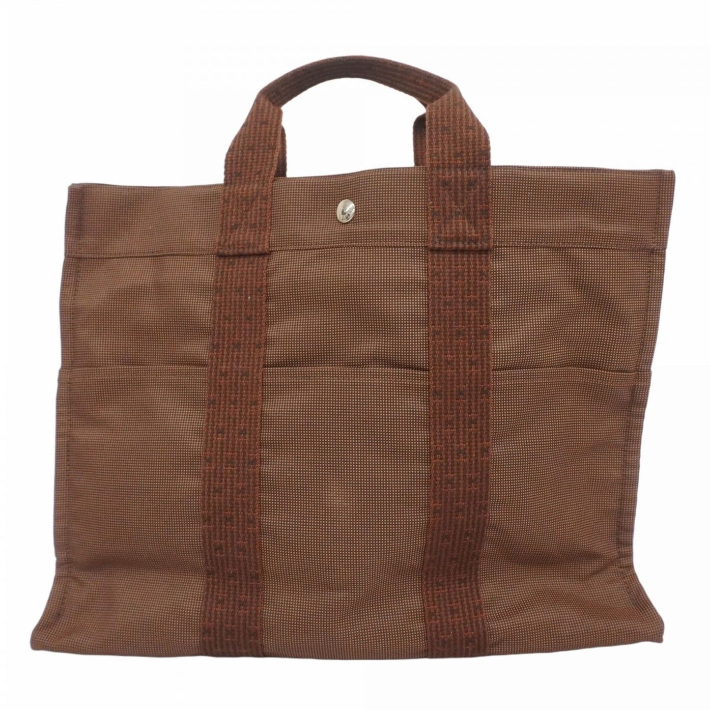 Hermes Hermès Air Line MM Tote Bag, Brown Canvas, Men's and Women's