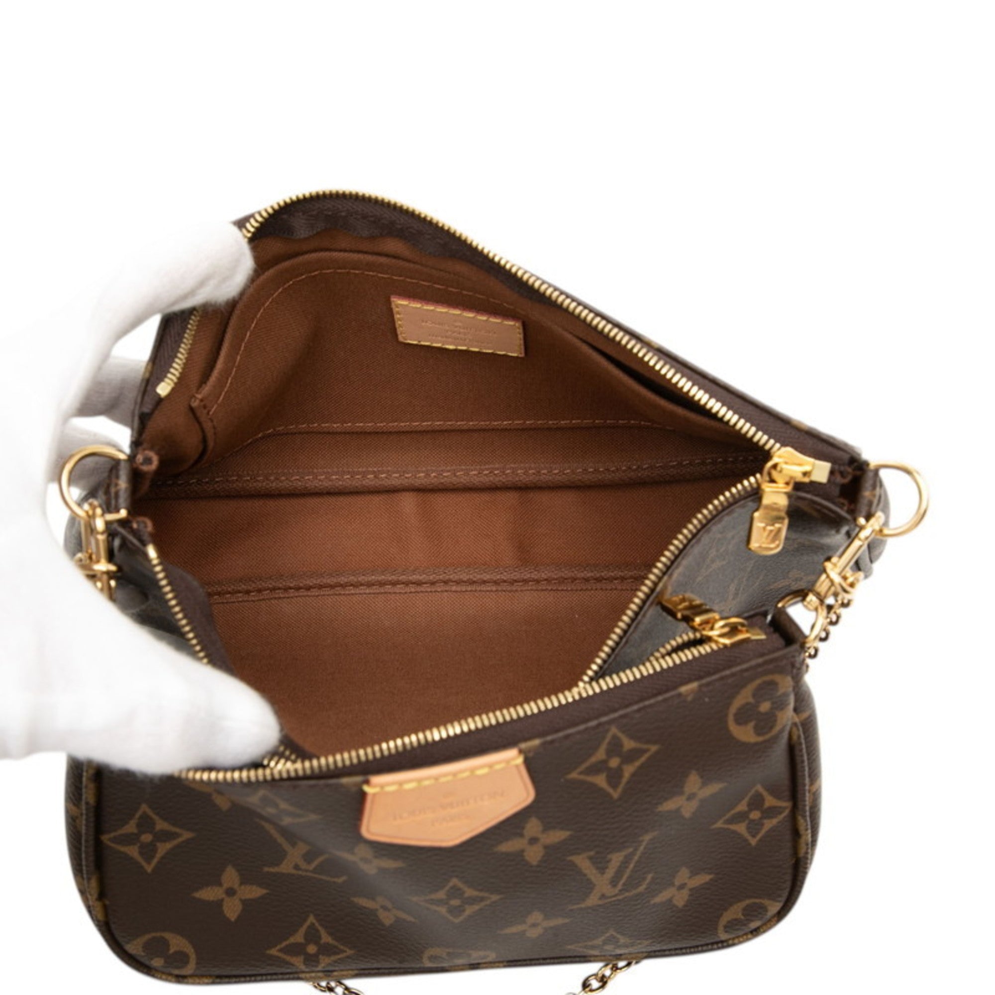 Louis Vuitton Monogram Multi Pochette Accessoires Handbag/Shoulder Bag 2WAY M44813 Brown Leather Women's LOUIS VUITTON