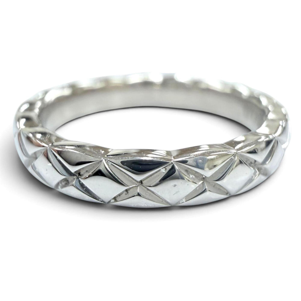 CHANEL J11387 PT950 Diamond Coco Crush 5P Ring with Certificate (June 2021) - Platinum, Size 44, Weight 3.5g Women's — Like New