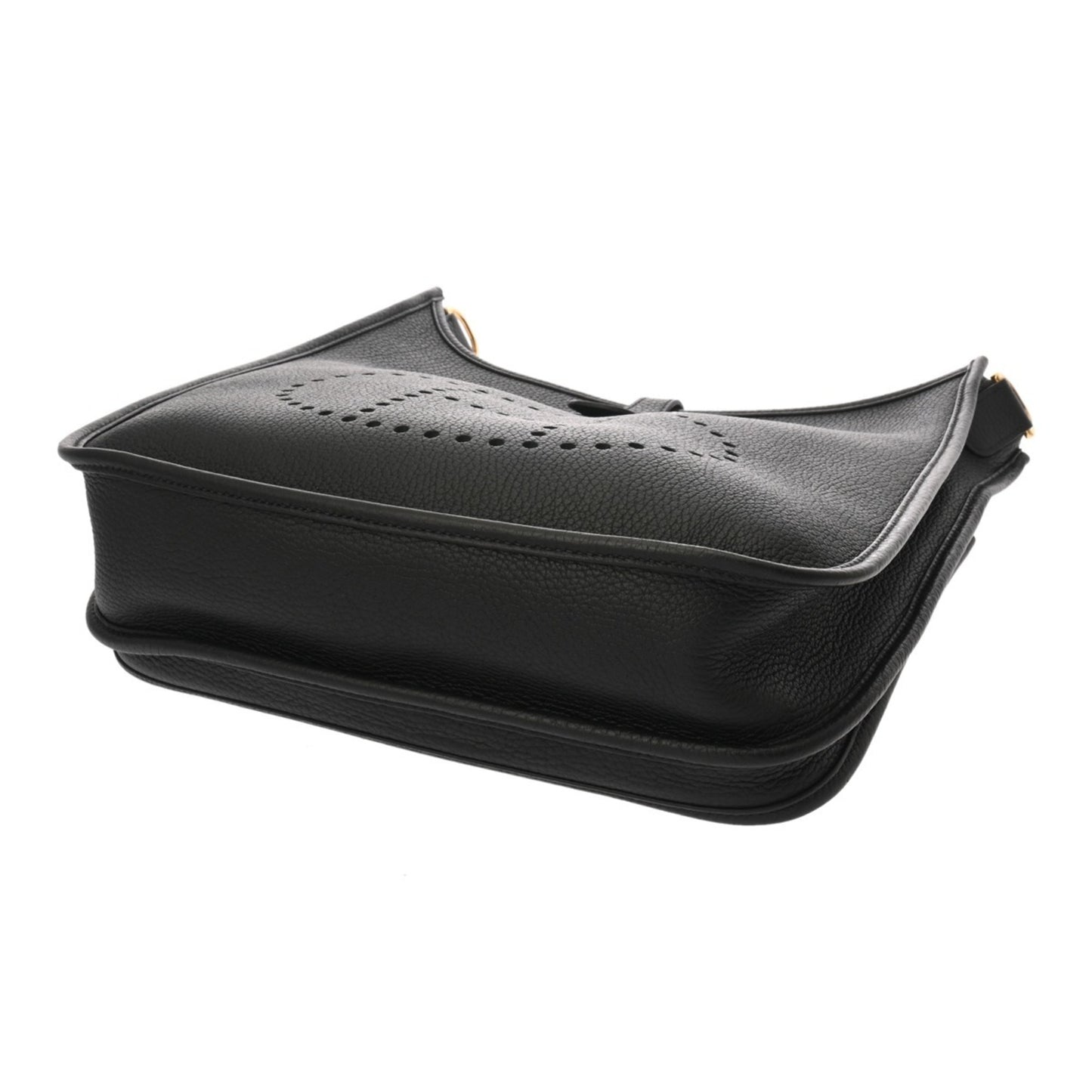 HERMES Evelyne 3PM Black Z Stamp (circa 2021) Unisex Taurillon Clemence Shoulder Bag