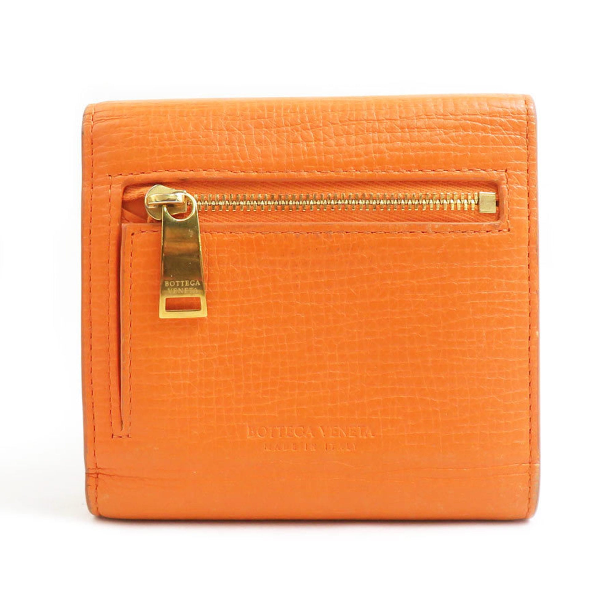Bottega Veneta Bi-fold Wallet, Leather, Orange, Unisex, H31763a