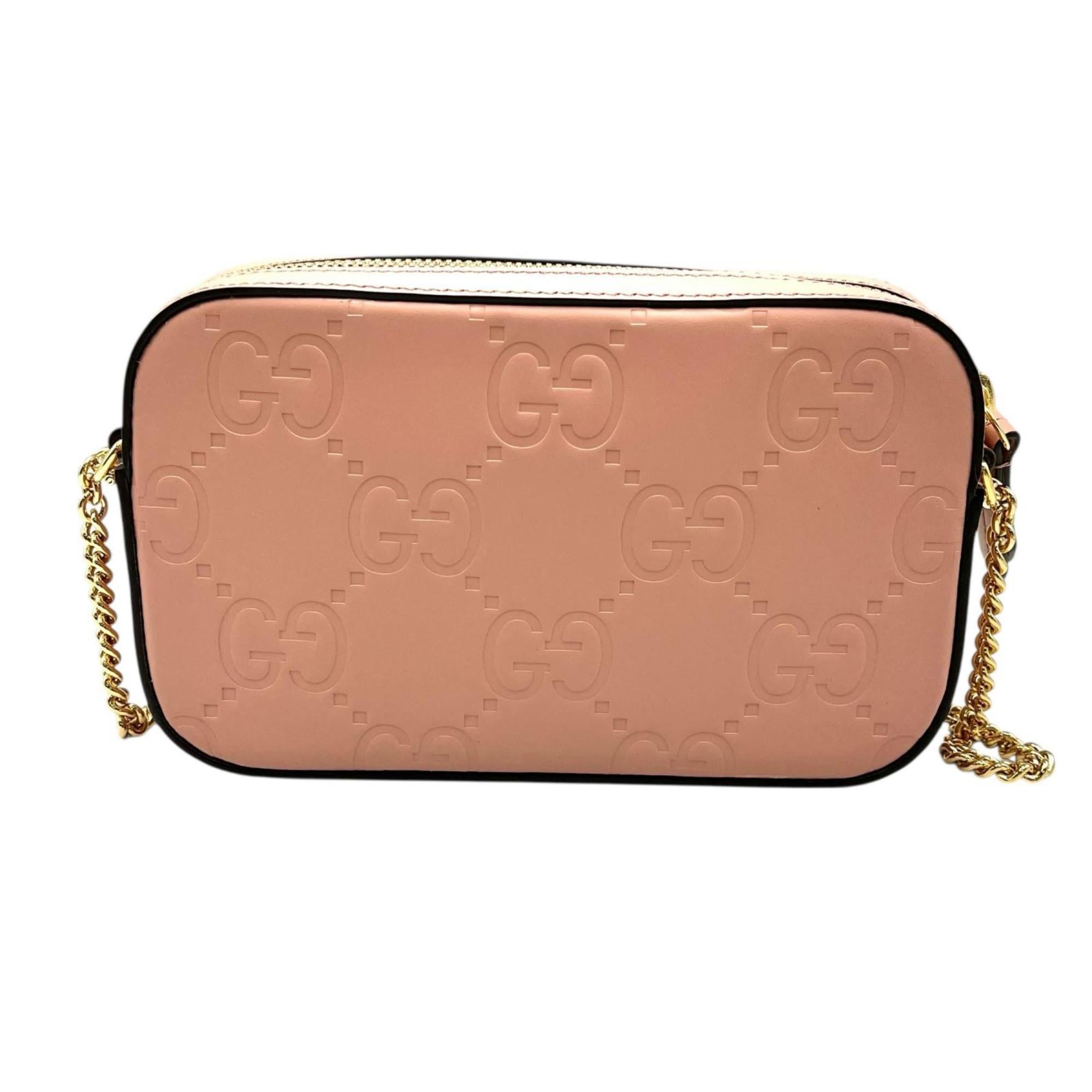 Gucci GG Mini Shoulder Bag 781554 Leather Pink Women's