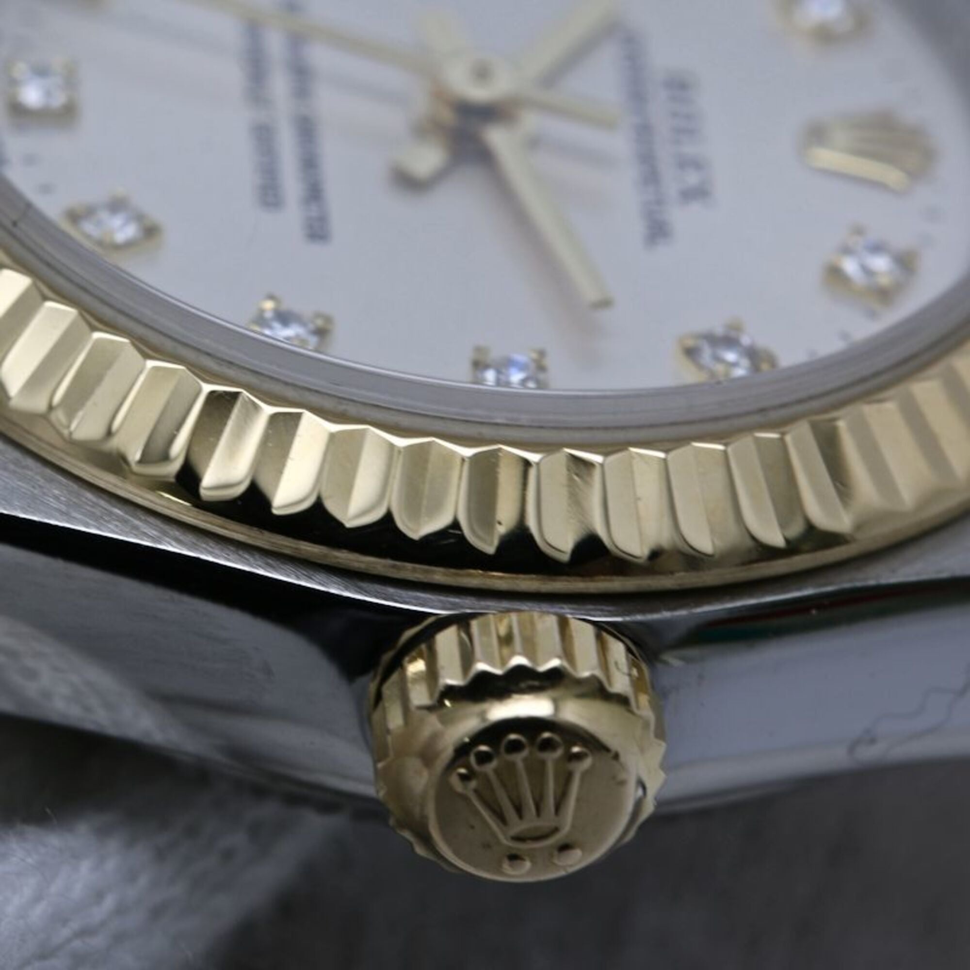 ROLEX Oyster Perpetual 11P Diamond 76193G Women's Watch SSx18K Yellow Gold 40581 — Good
