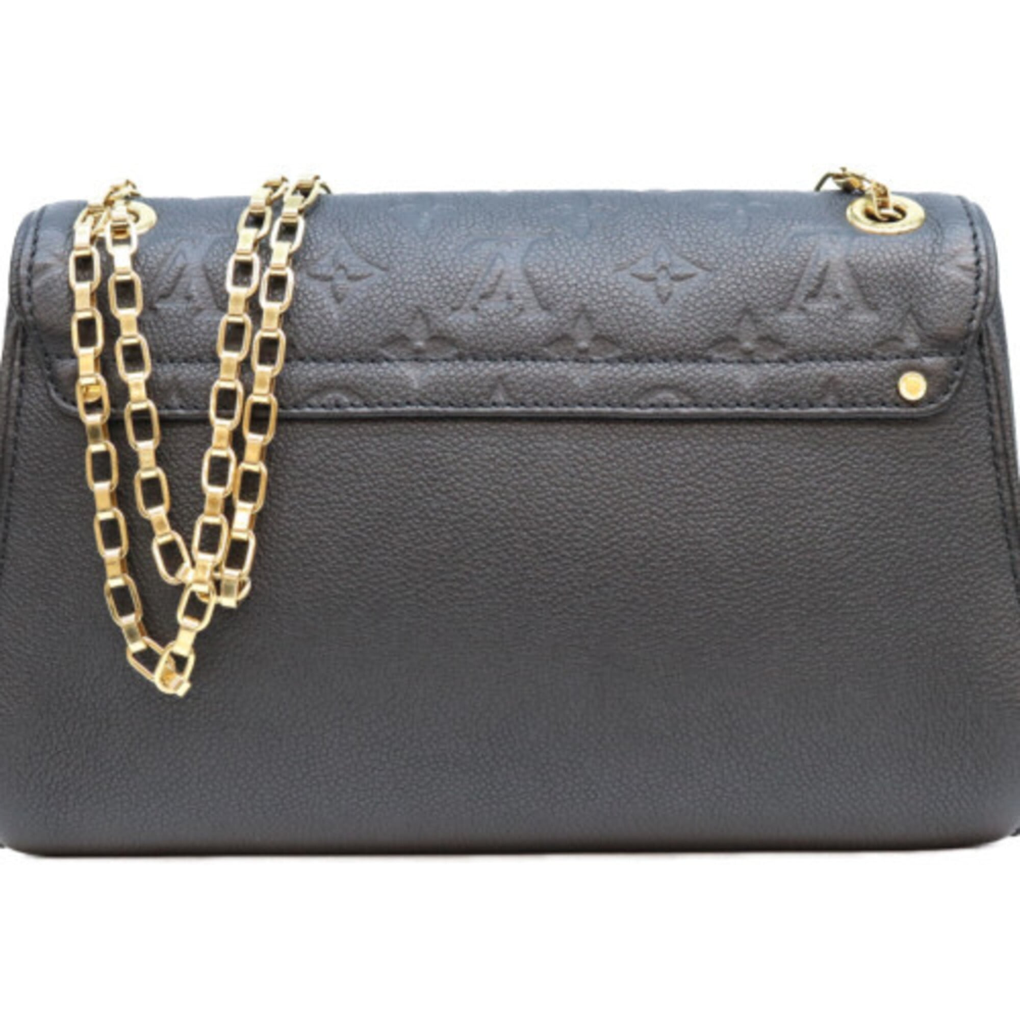 LOUIS VUITTON M48931 Empreinte Black Saint Germain PM Shoulder Bag, with Gold Hardware, Women's — Like New