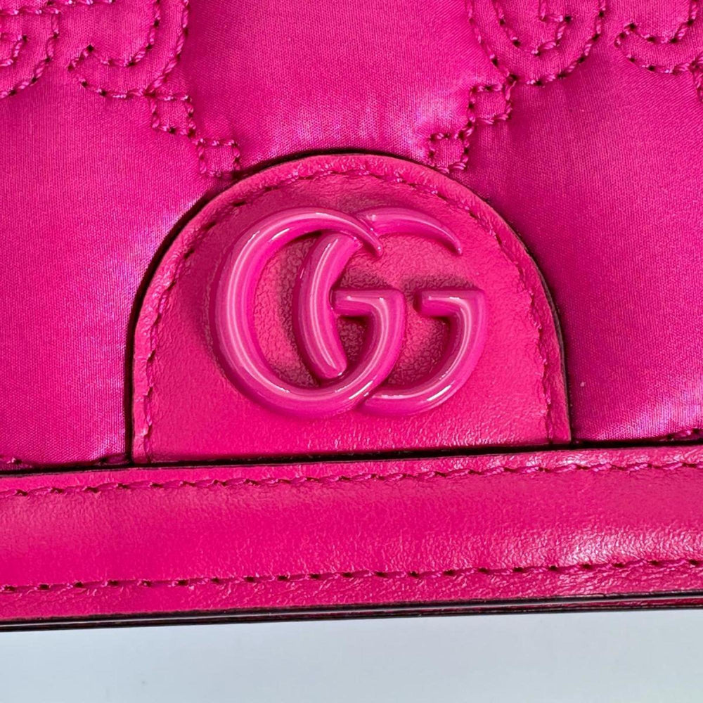 GUCCI Handbag 2WAY Bag GG Mini Matelasse Nylon Pink — Like New