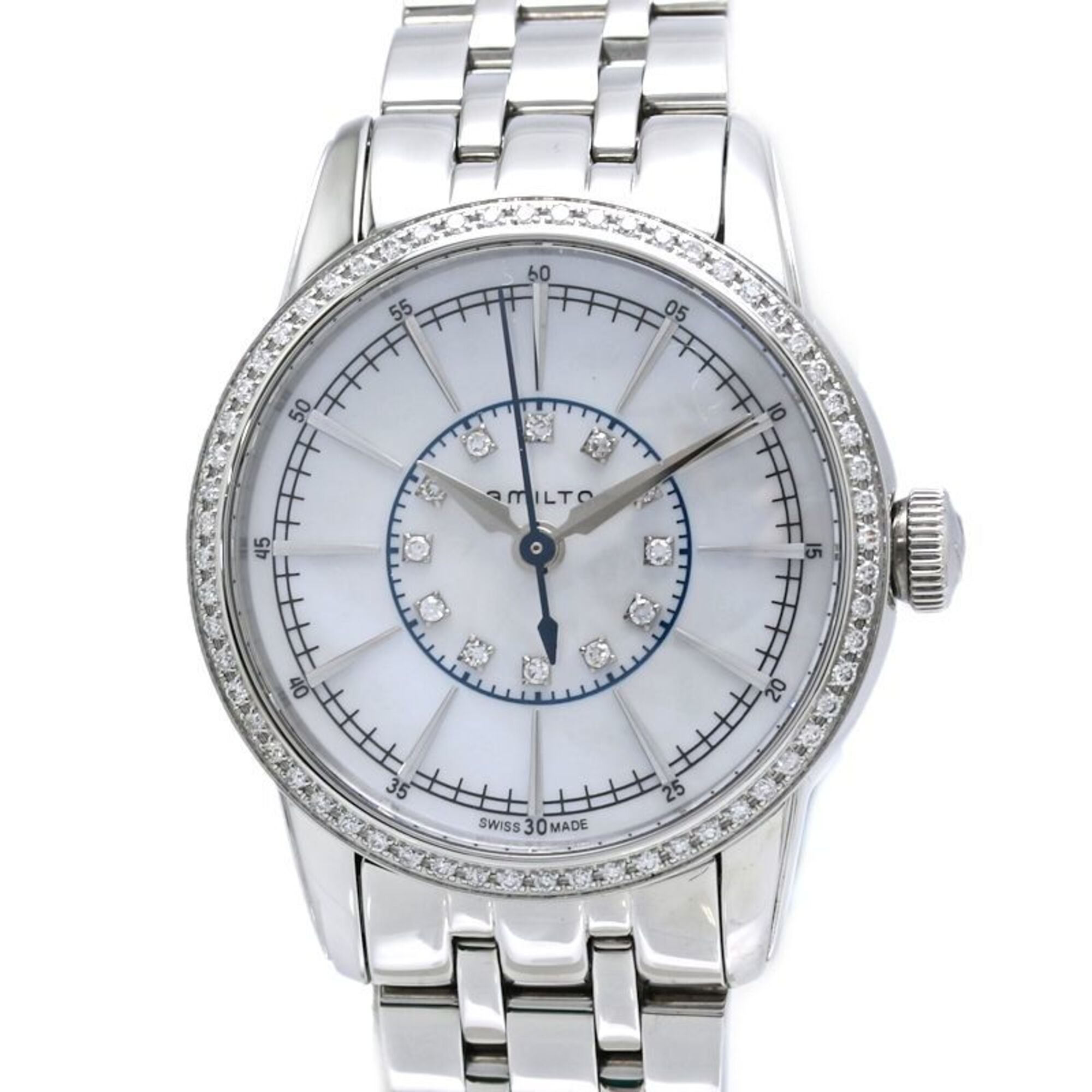 HAMILTON Hamilton Railroad Lady Diamond H40391191 H403910 Women's Watch Stainless Steel /40412 — Good