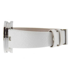BVLGARI B-zero1 Watch BZ30FDSL Stainless Steel x Leather Flower Quartz Analog Display White Shell Dial Women's — Very Good