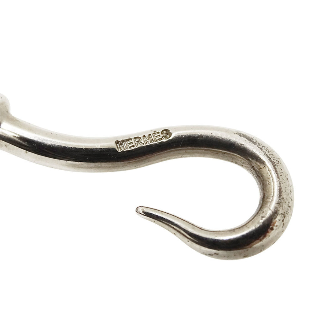 Hermes Hermès Jumbo Leather Choker for Women, Black with Silver Hardware, 2-Way Accessory, Stylish Bracelet Hook