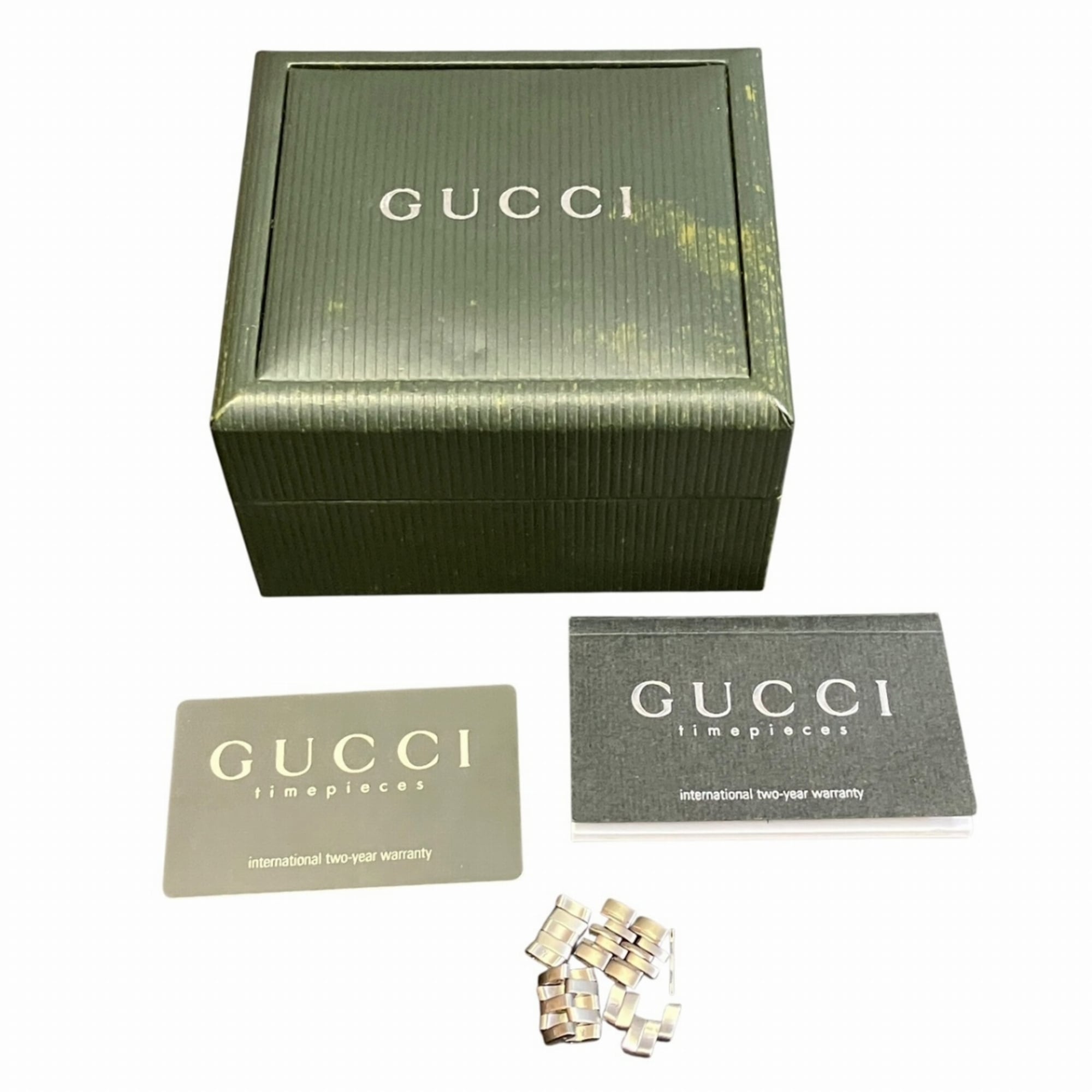 Gucci watch, total weight 63g, stainless steel, quartz movement, black dial, 5500L — Good