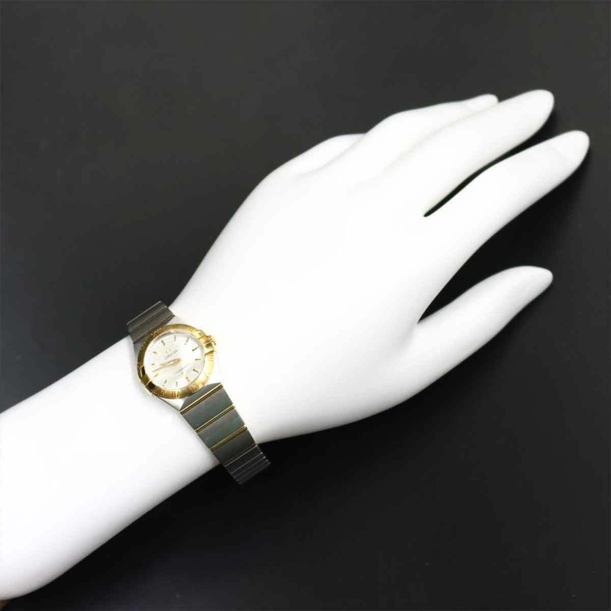 Omega Constellation Brushed Two-Tone 123 20 24 60 02 002 Women's Watch Silver 18K Yellow Gold Quartz — Very Good