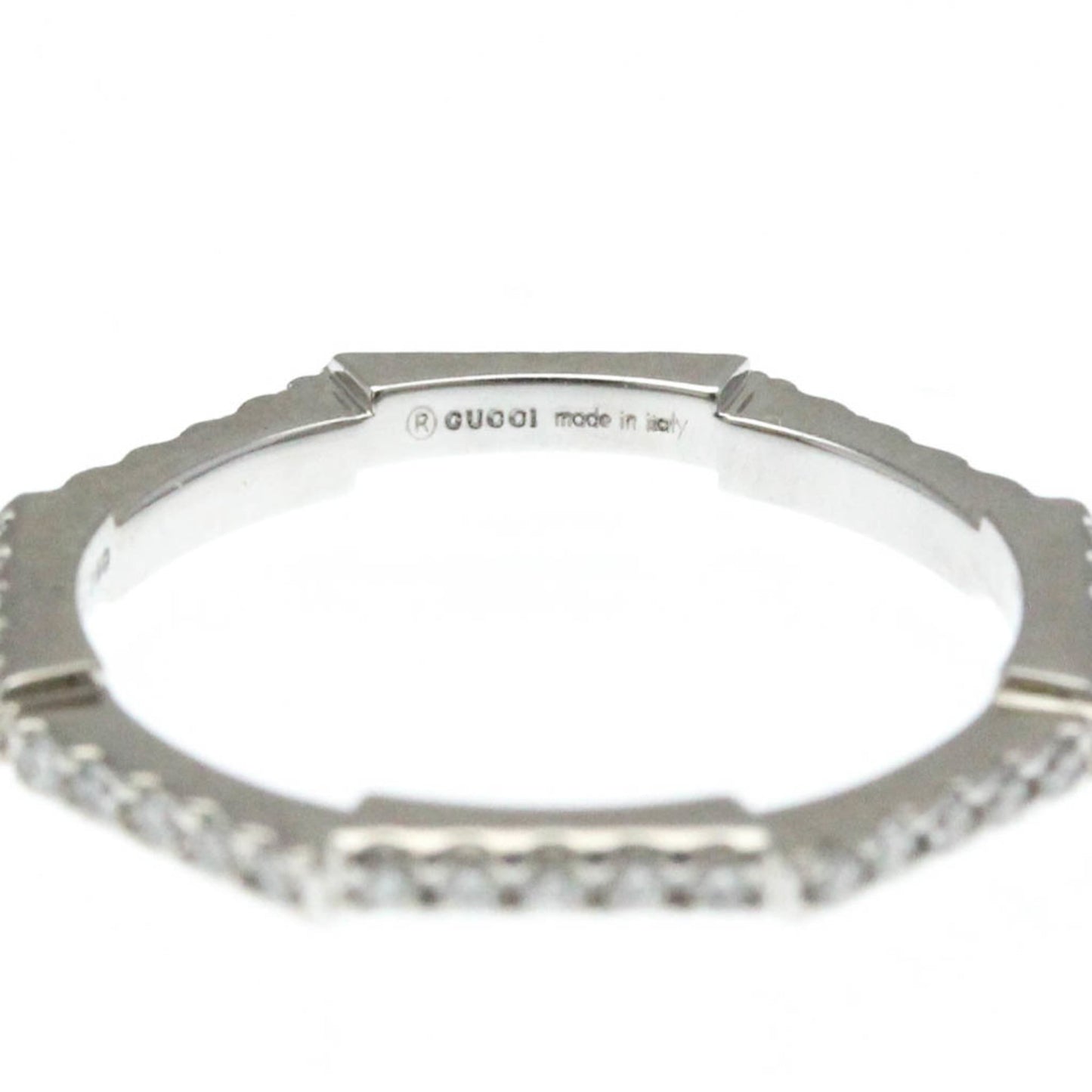 Gucci Link To Love Ring White Gold (18K) Fashion Diamond Band Ring Silver