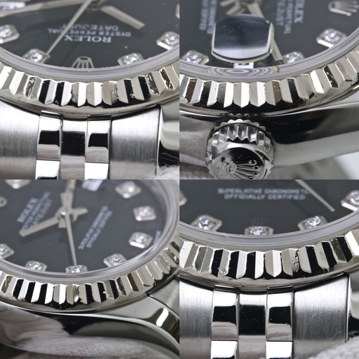 ROLEX Rolex Datejust 10-Piece Diamond Watch 179174G Women's 18K White Gold and Stainless Steel 40126