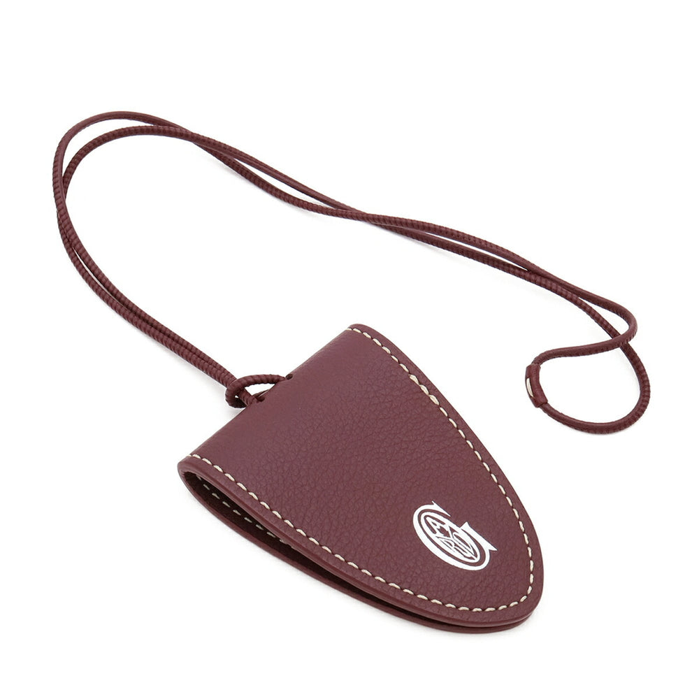 GOYARD Goyard Black Universal Handbag Clip Charm, Chevroche Calfskin Leather, Bordeaux — Like New