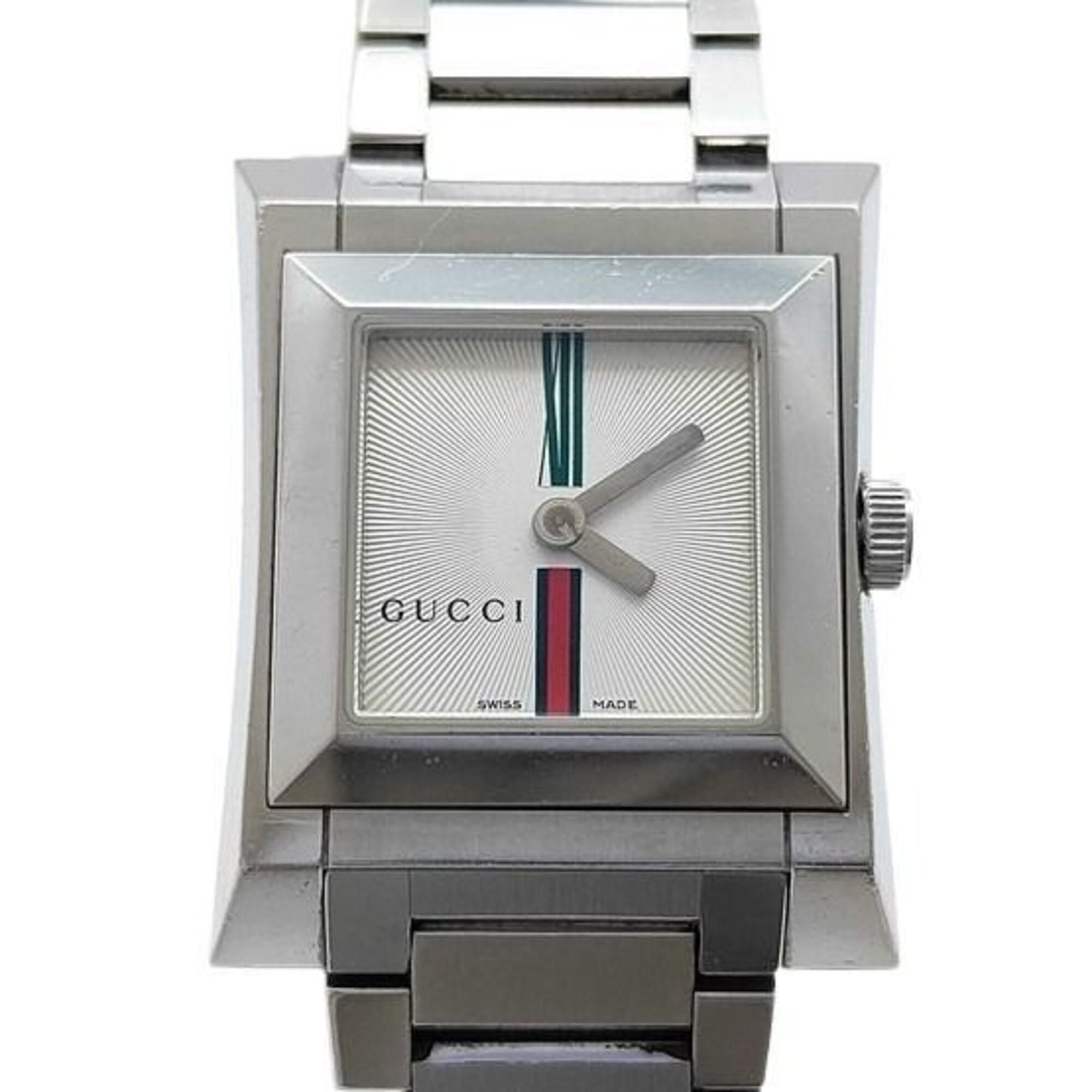 GUCCI Sherry Line 111L Silver Stainless Steel Women's Quartz Watch — Good