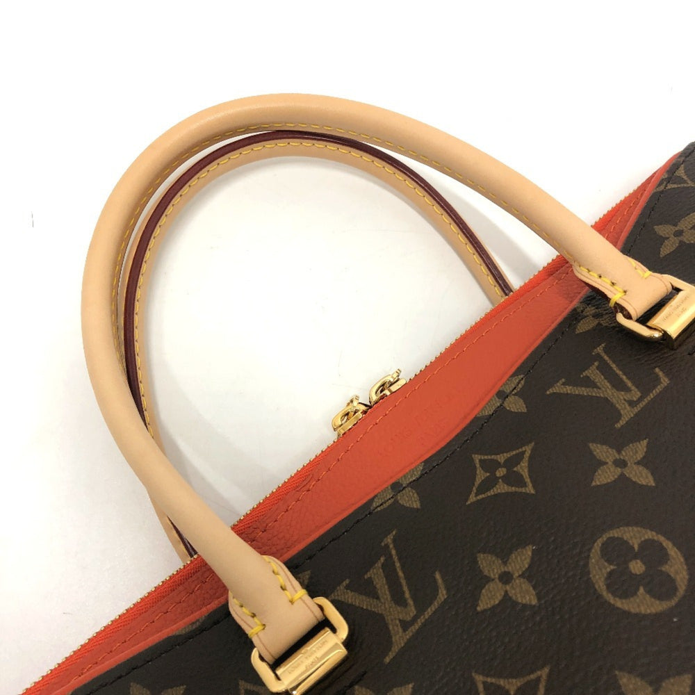 LOUIS VUITTON M41148 Pallas 2WAY Bag Shoulder Handbag Monogram Canvas Women's Brown — Like New