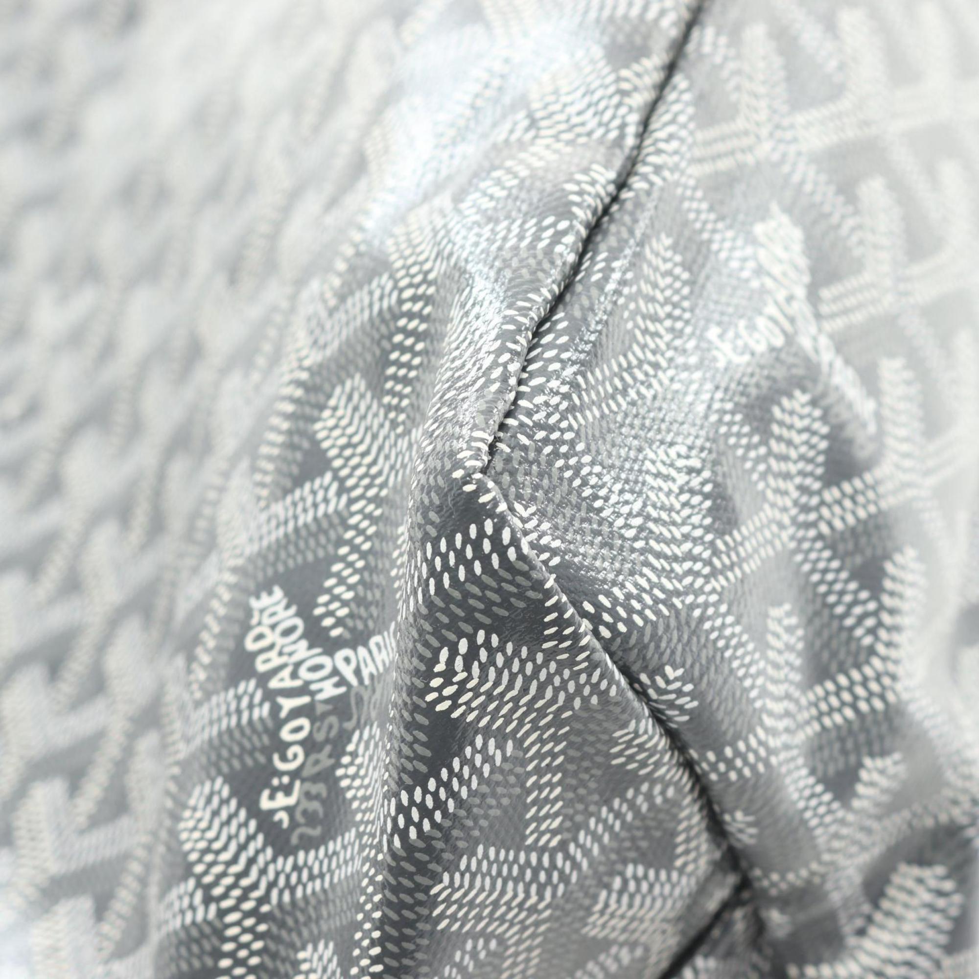 Goyard Saint Louis PM Tote Bag, Coated Canvas and Leather, Women's, Gray, Multicolor