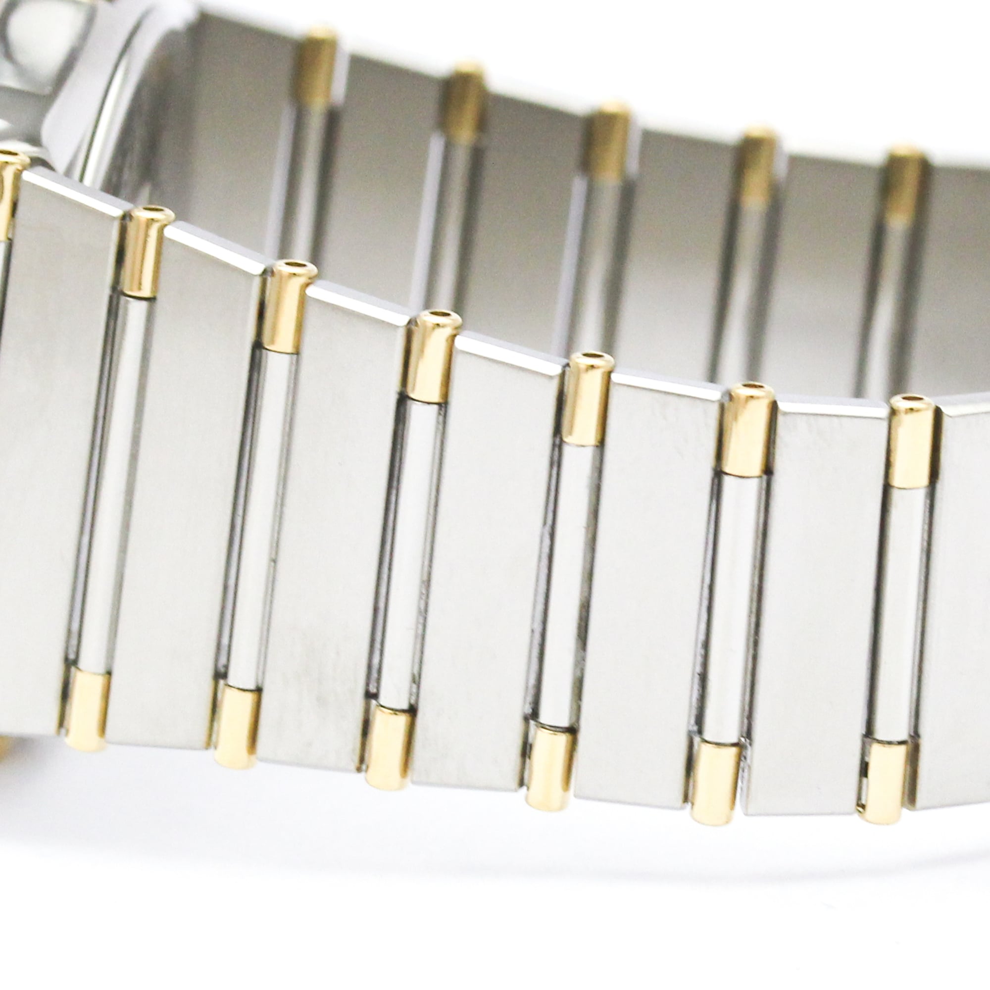 OMEGA Constellation 18K Gold Steel Quartz Mens Watch 396.1080 Polished — Very Good