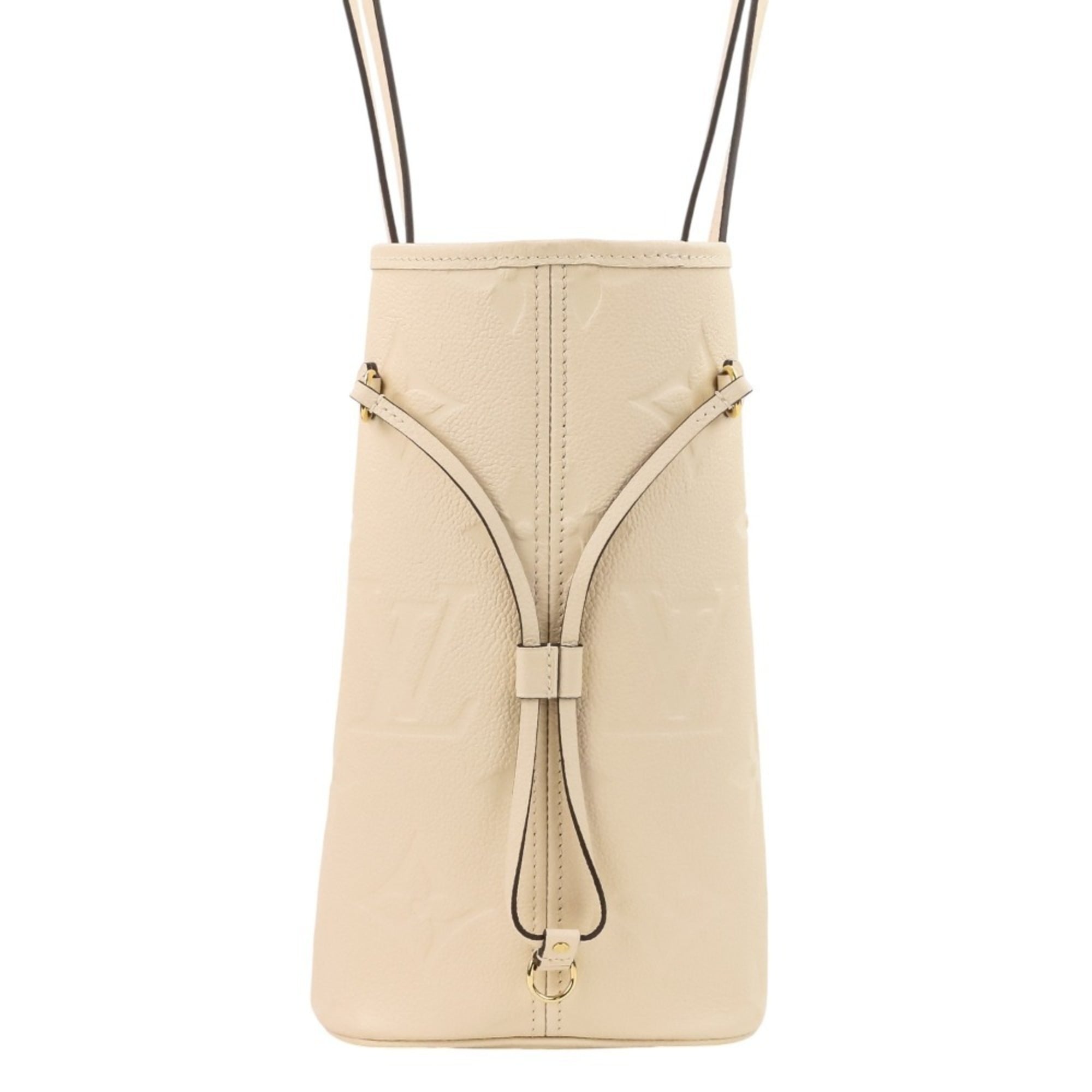 LOUIS VUITTON Monogram Empreinte Neverfull MM Tote Bag M46676 Crème Women's — Like New