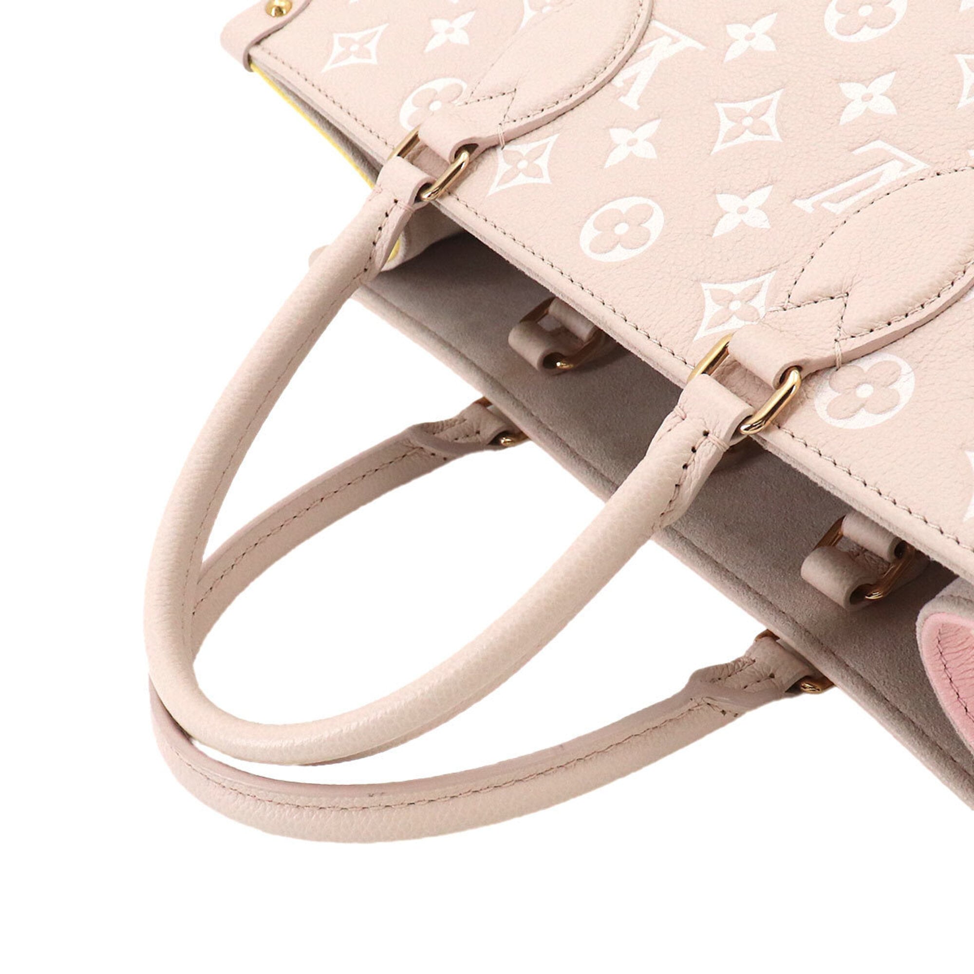 Louis Vuitton Onthego MM Monogram Empreinte 2-way Tote Shoulder Handbag Rose Beige M46128 RFID — Like New