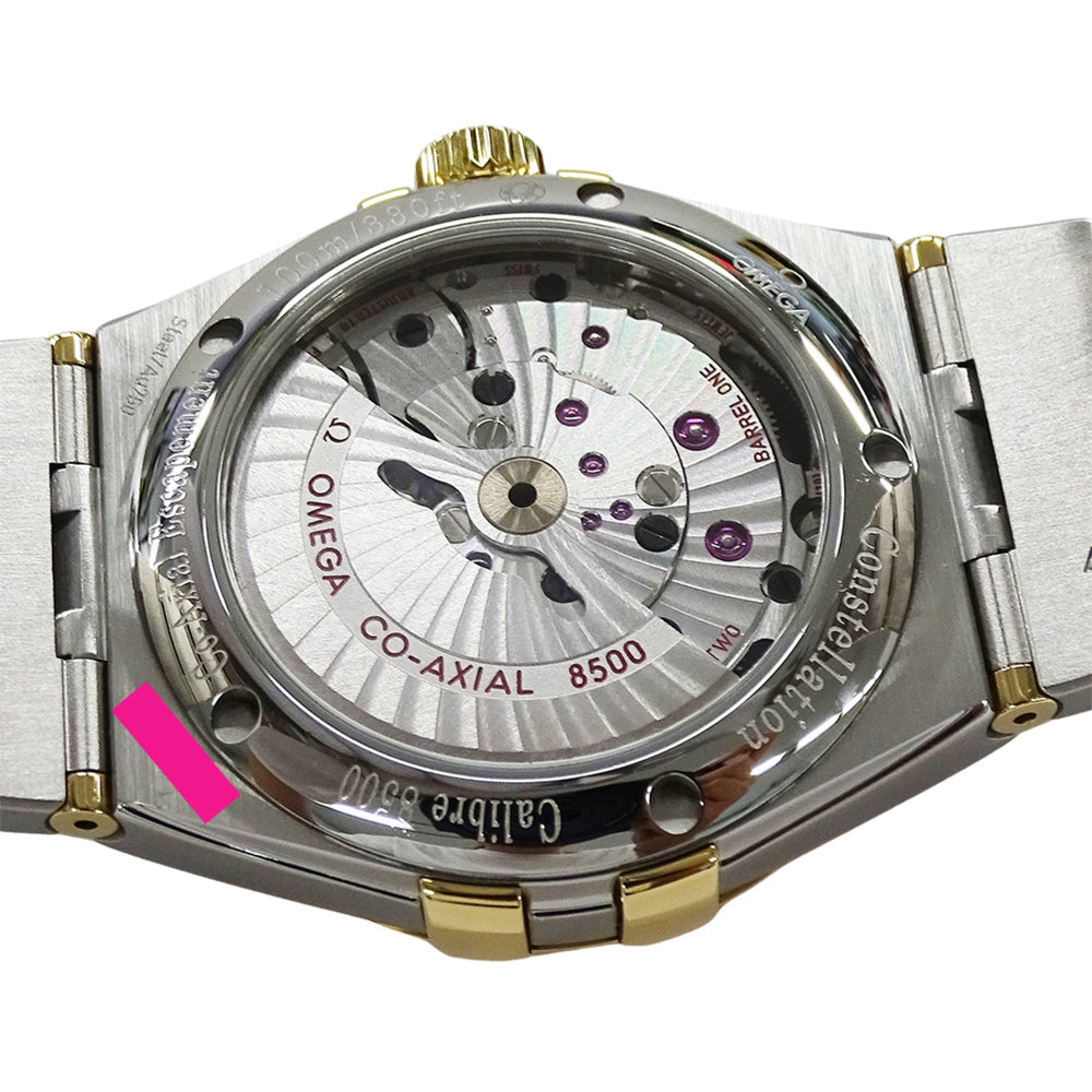 Omega Constellation 123.20.38.21.52.002 Men's Watch, Brand Name, 11P Diamonds, Co-Axial Movement, Date, Automatic Winding, Stainless Steel (SS) and Gold (YG) Combination — Good