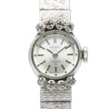 Seiko Rhinestone Watch 10-0900, Manual Winding, Silver Dial, Stainless Steel, Women's, SEIKO