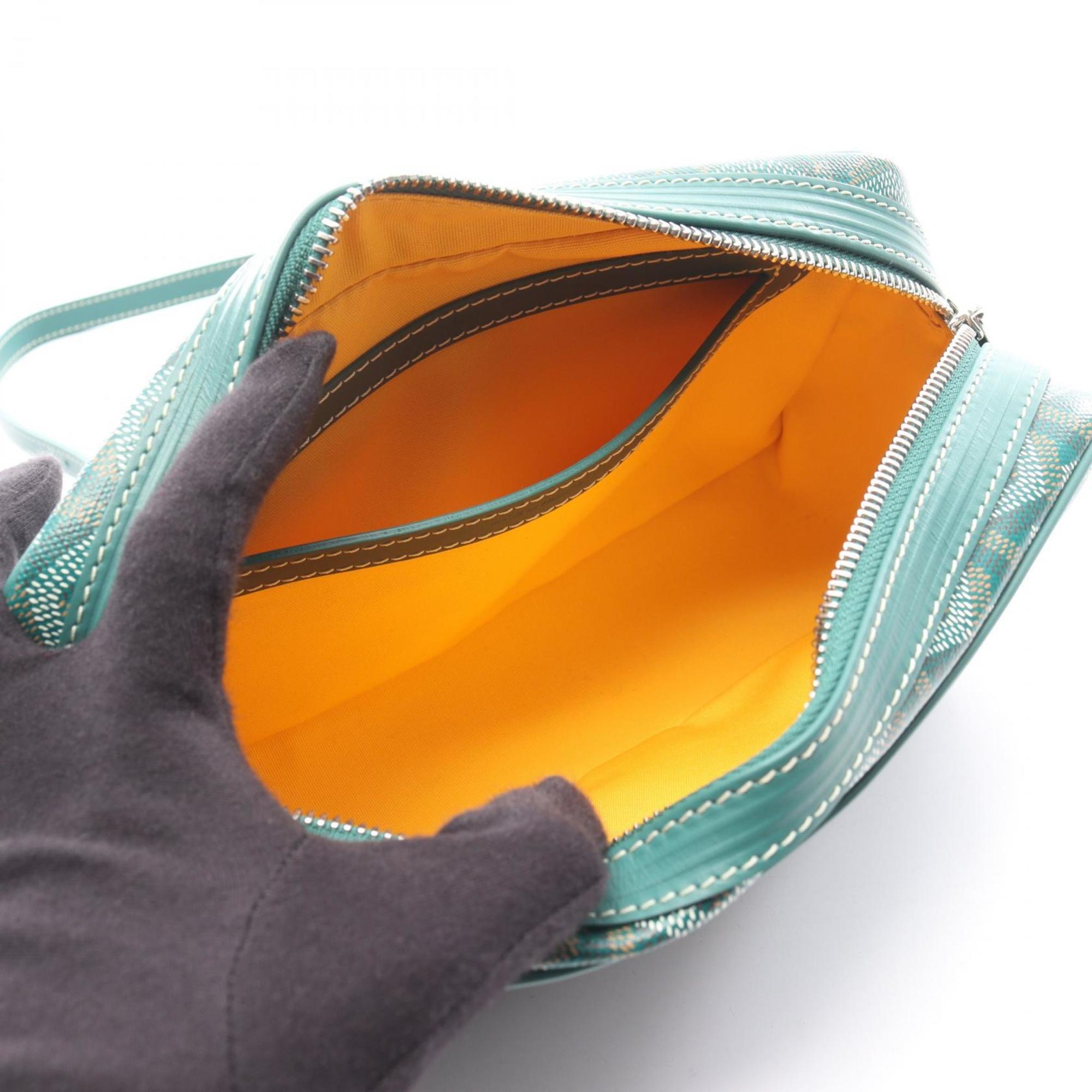 Goyard Cap Vert PM Shoulder Bag in Coated Canvas and Leather, Green Multicolor, Women's, CAPVE2PMLTY09CL09P