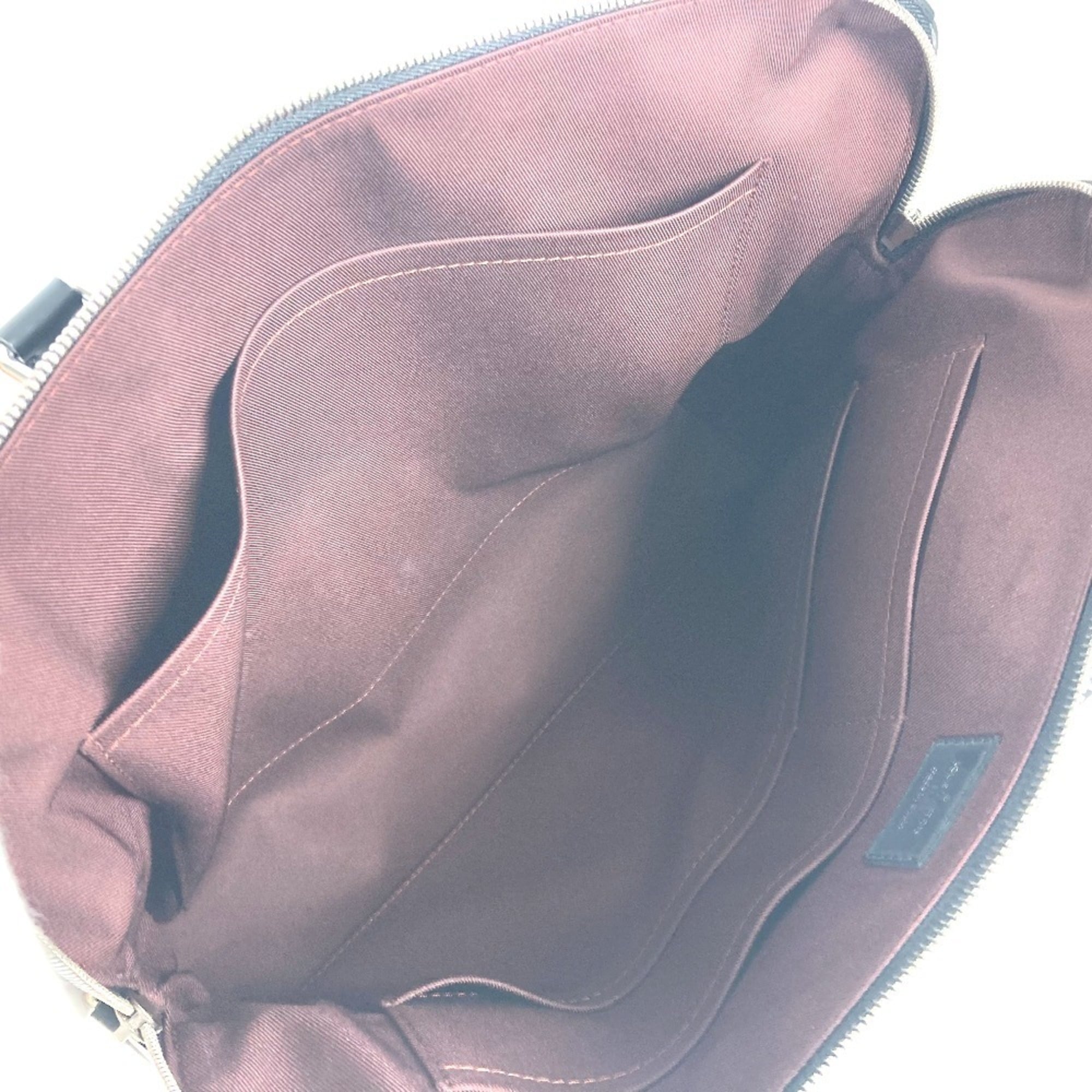 LOUIS VUITTON M54019 Monogram Macassar Porte Document Jour PDJ Bag Shoulder Tote Handbag Canvas Men's Brown G-241125-30 — Like New