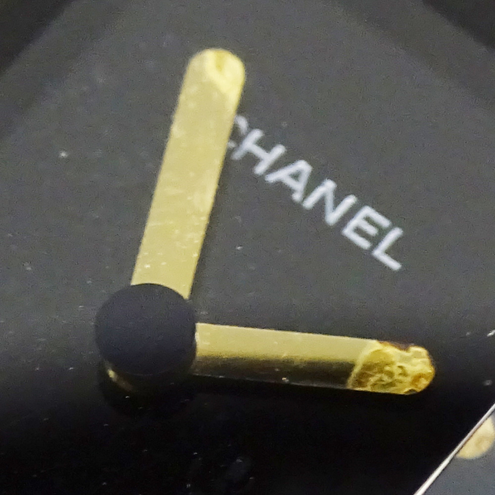 Chanel CHANEL Women's Watch Brand Premiere Quartz QZ GP Leather M Size H0001 Square Gold Black — Good