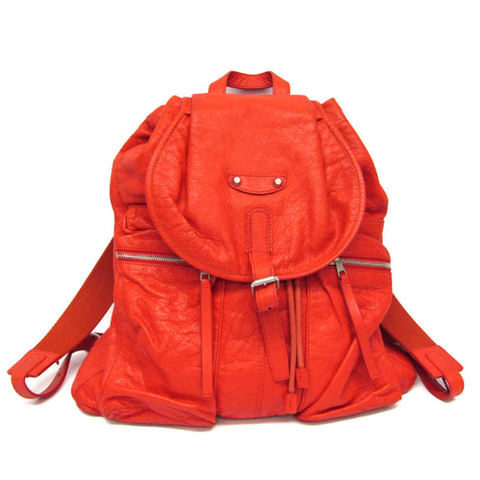 Balenciaga 326404 Women,Men Leather Backpack Red Color