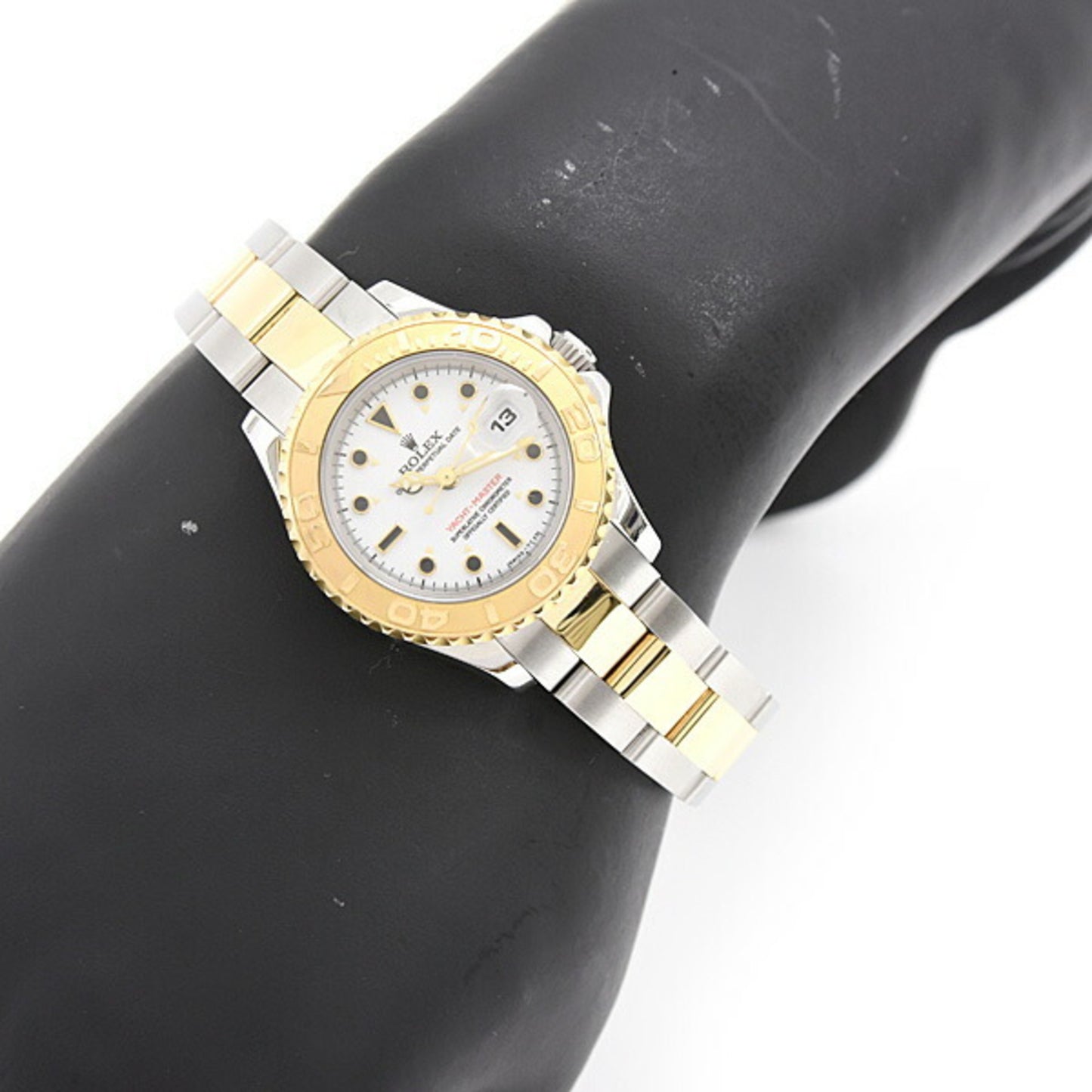 Rolex Women's Yacht-Master T-Series Automatic Watch with White Dial, Stainless Steel and Yellow Gold, Model 69623